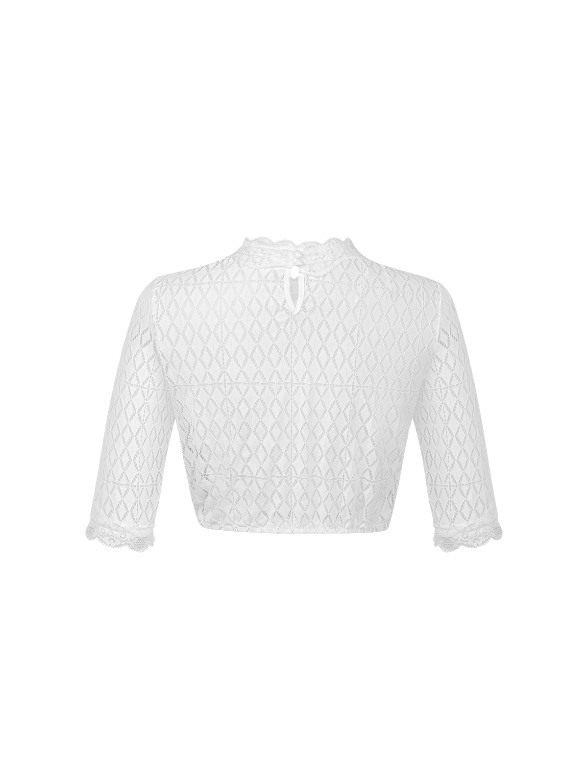 Dirndlbluse Bluse Kiana mit elegantem Trachten Design in Weiß