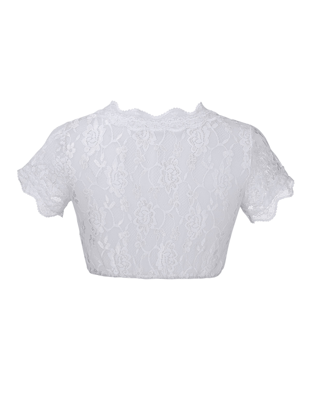 Spitzen Bluse Bluse Jasmin zum Dirndl Look in Weiß
