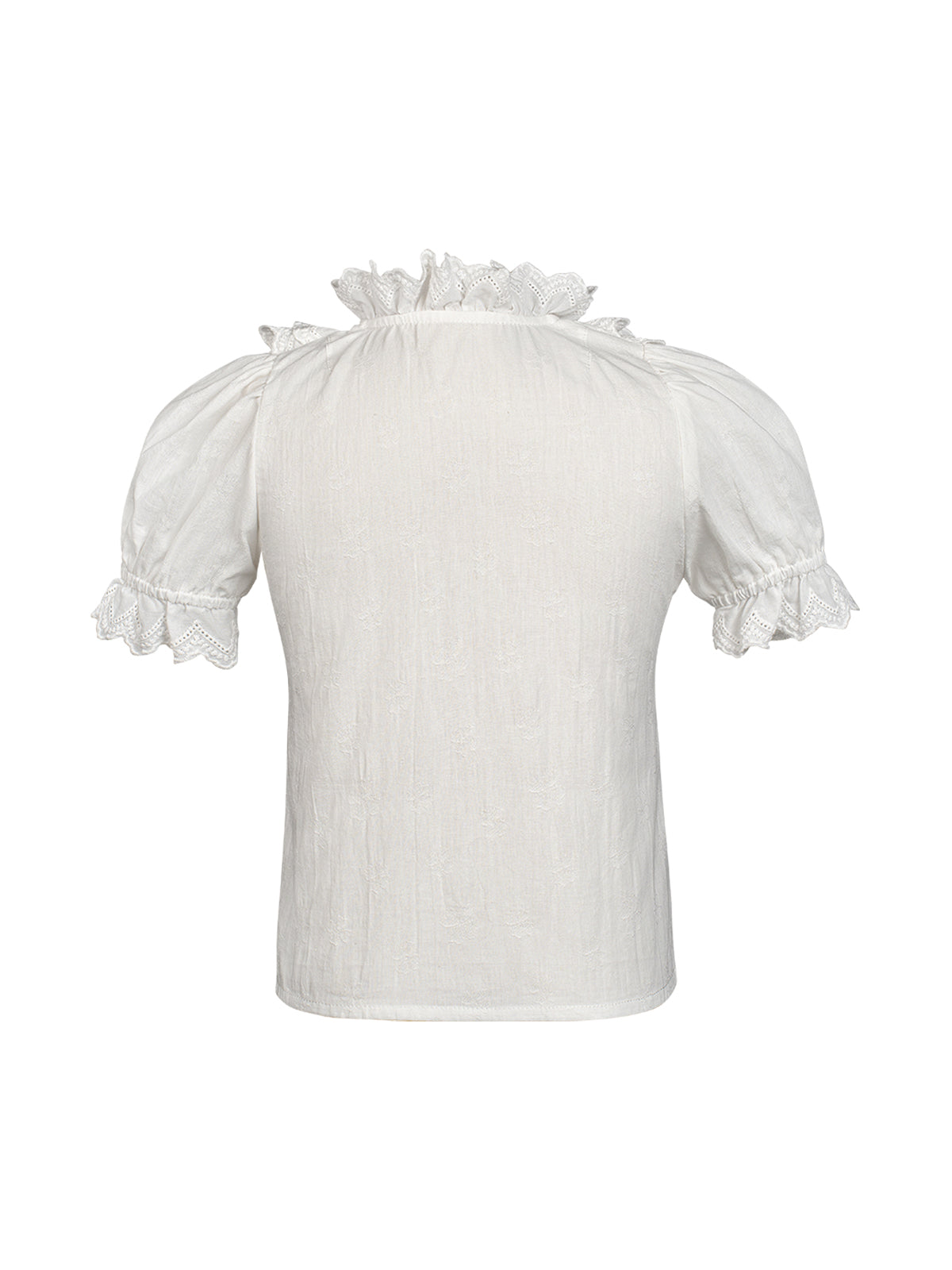 Spitzen Bluse Kinder Bluse Mira zum Dirndl Look in Weiß
