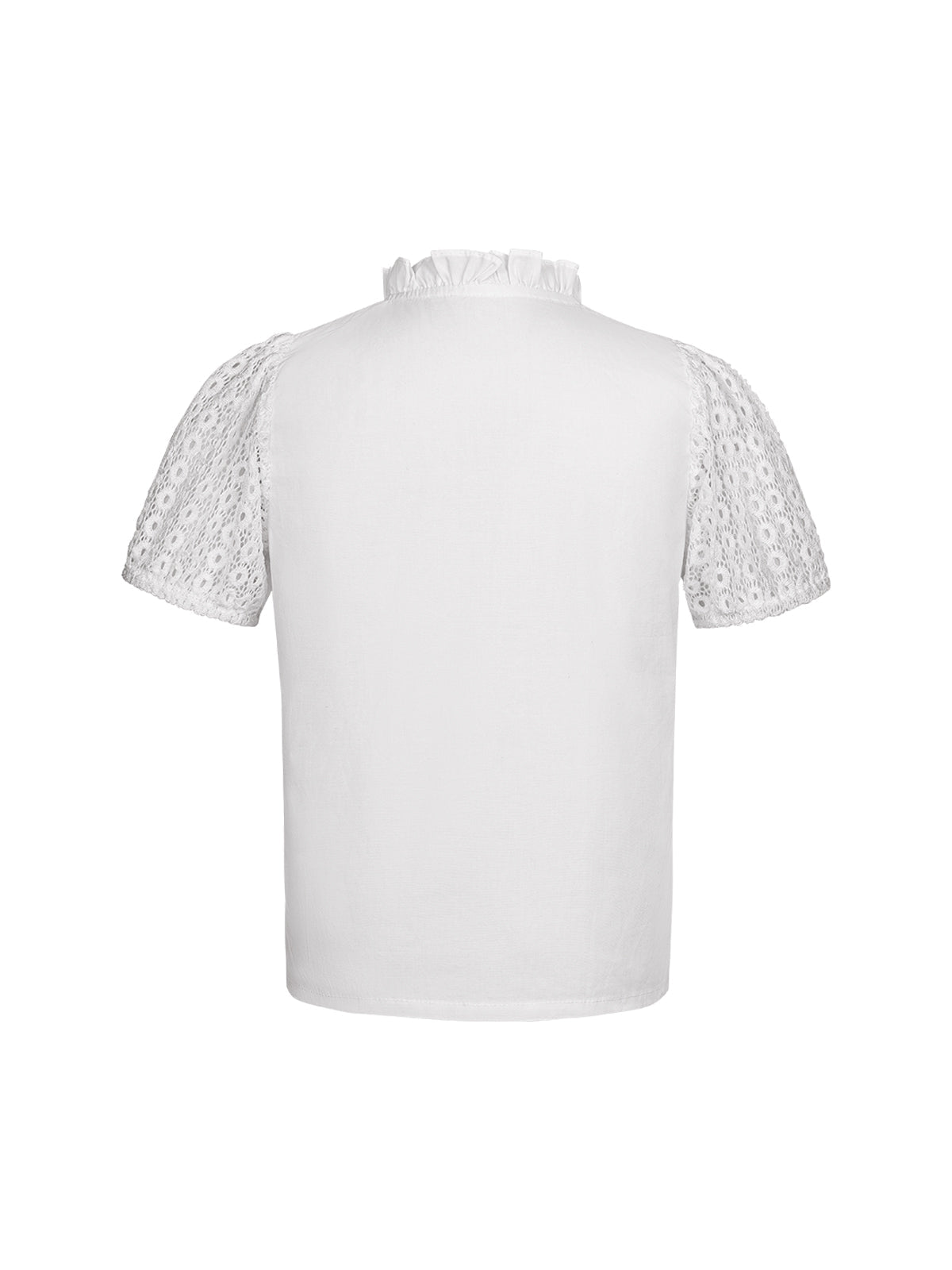 Dirndlbluse Kinder Bluse Sofia Weiss mit elegantem Trachten Design in Weiß