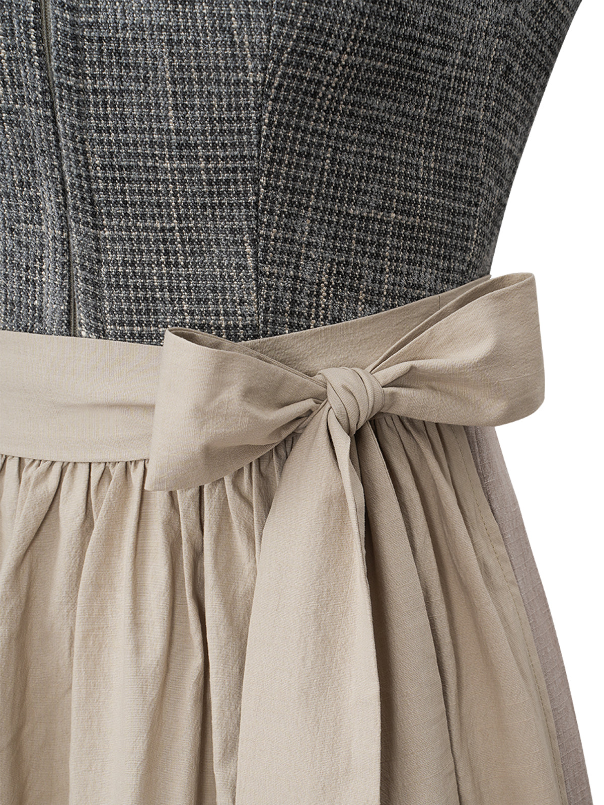 Klassisches Dirndl Kleid Caroline In Pepita Green in Grün