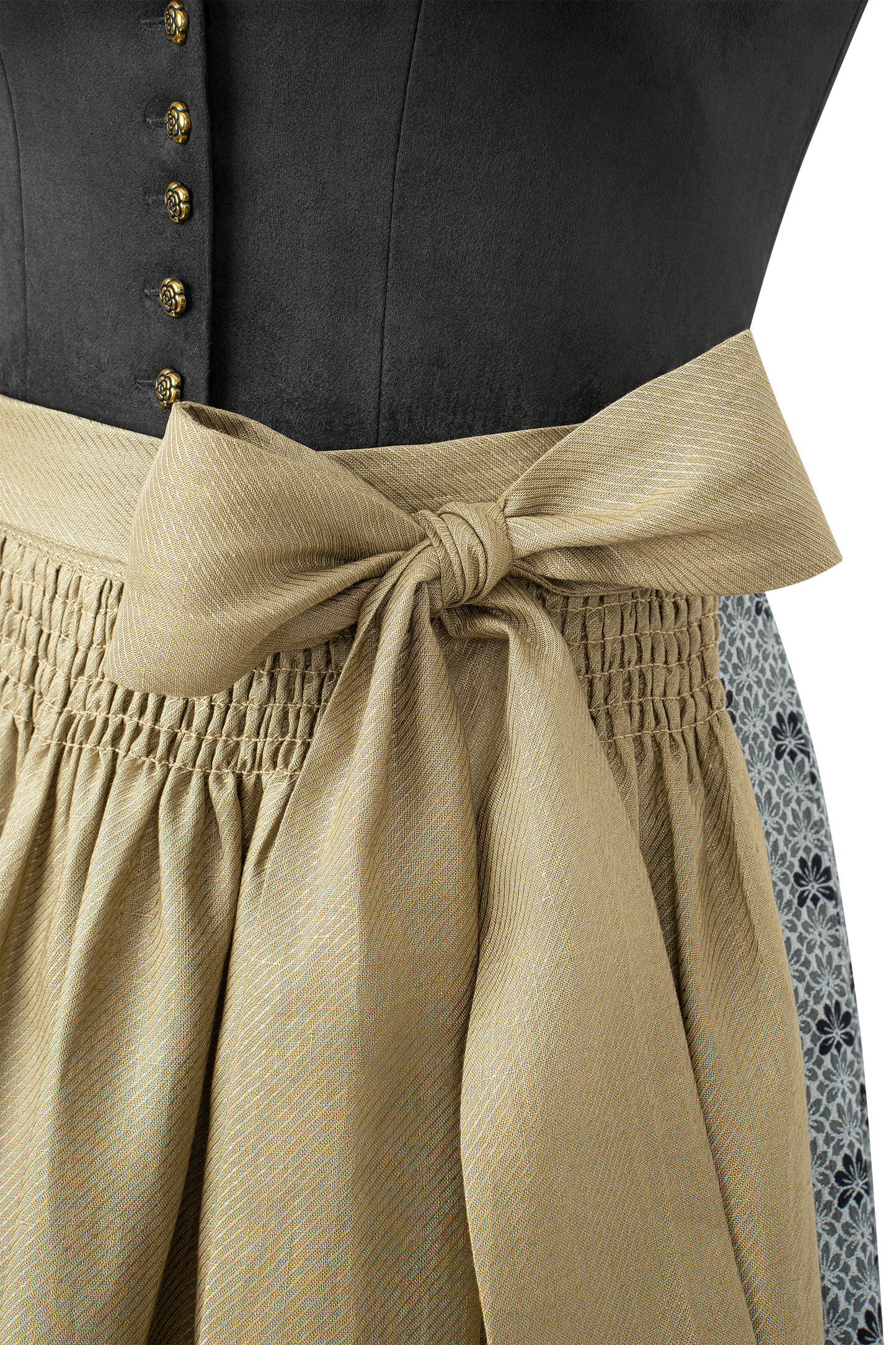 Trachtenkleid Leah In Grau mit elegantem Design