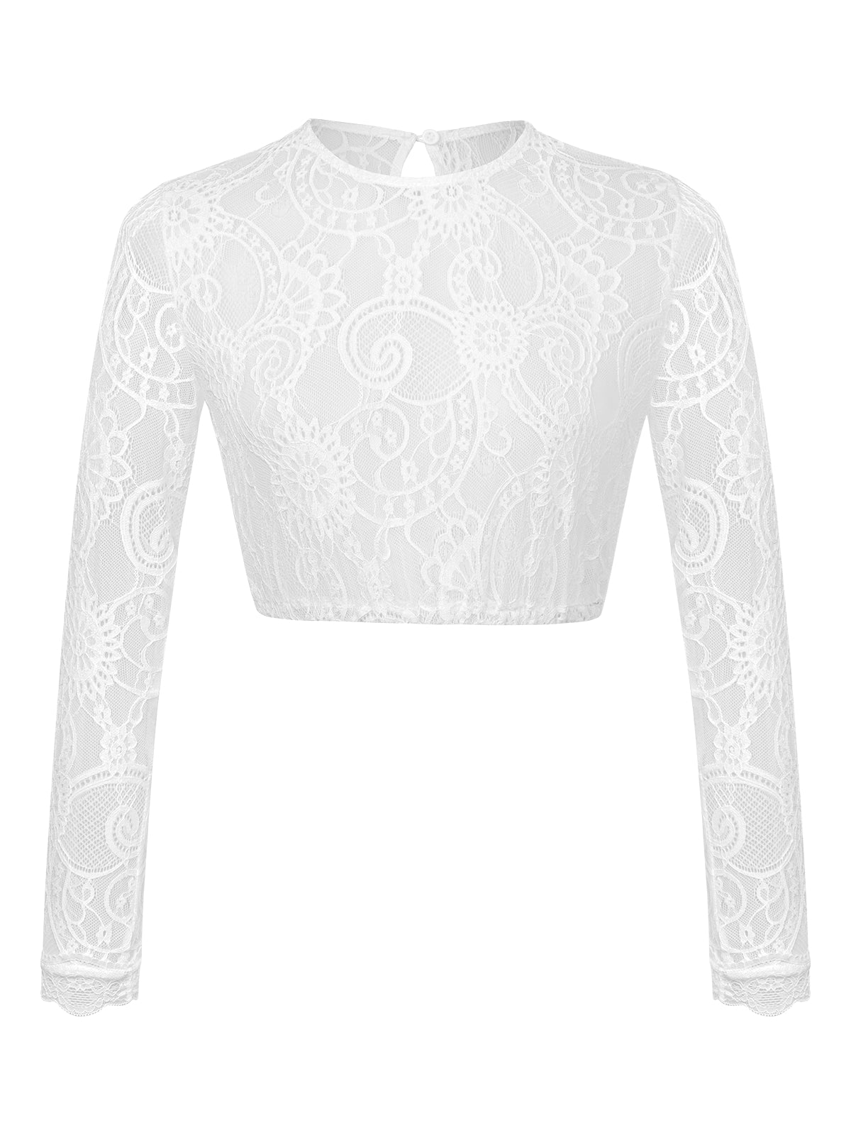 Damen Trachtenbluse Bluse Sober im festlichen Stil in Weiß