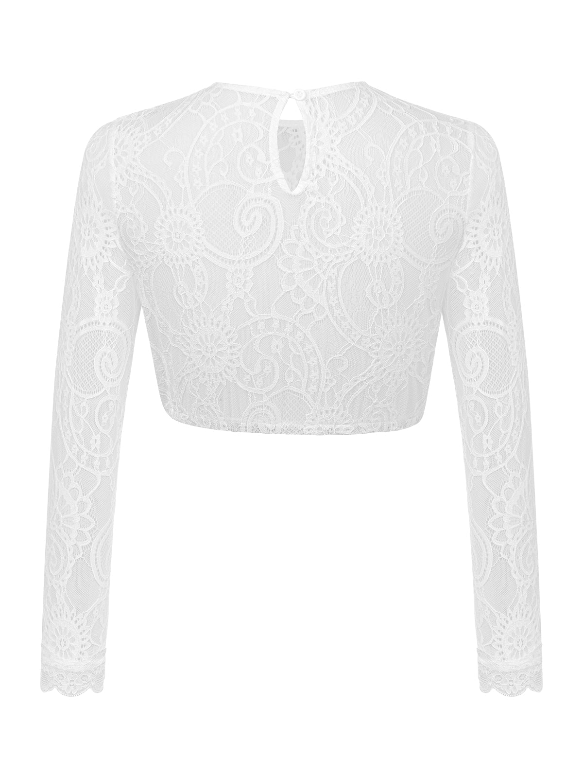 Damen Trachtenbluse Bluse Sober im festlichen Stil in Weiß