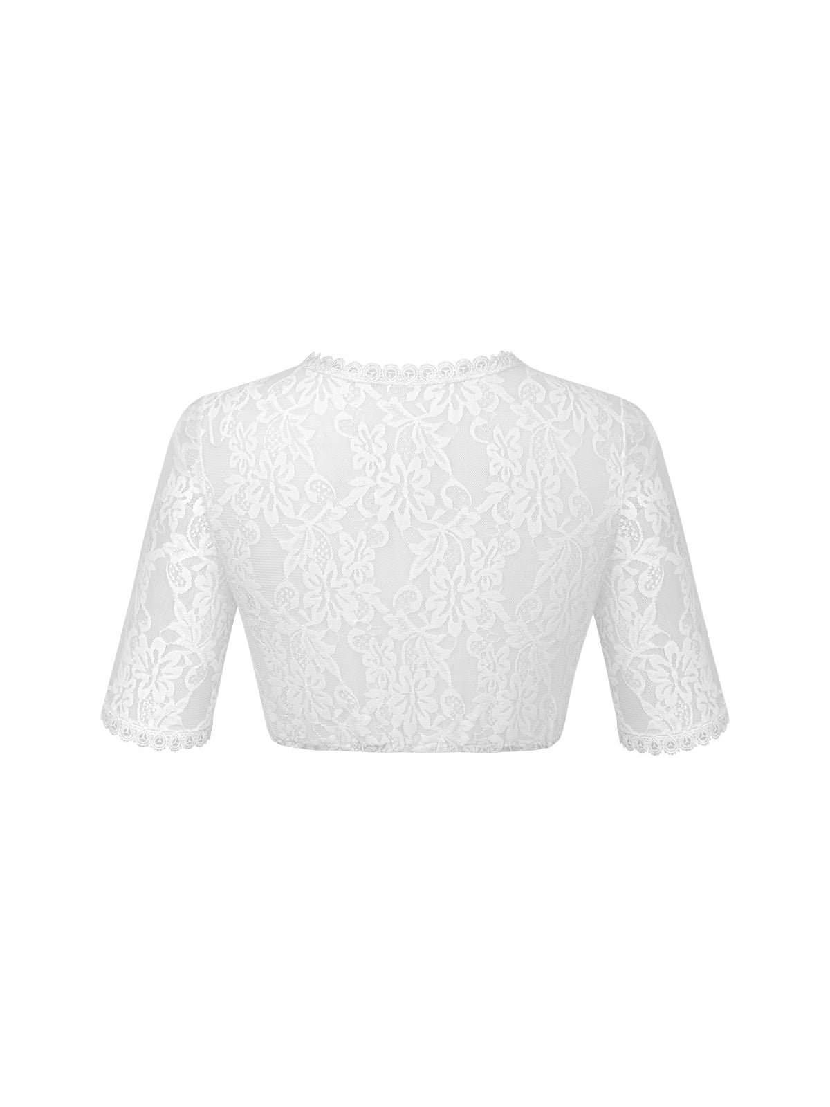 Klassische Dirndlbluse Bluse Bahamas für Oktoberfest in Weiß