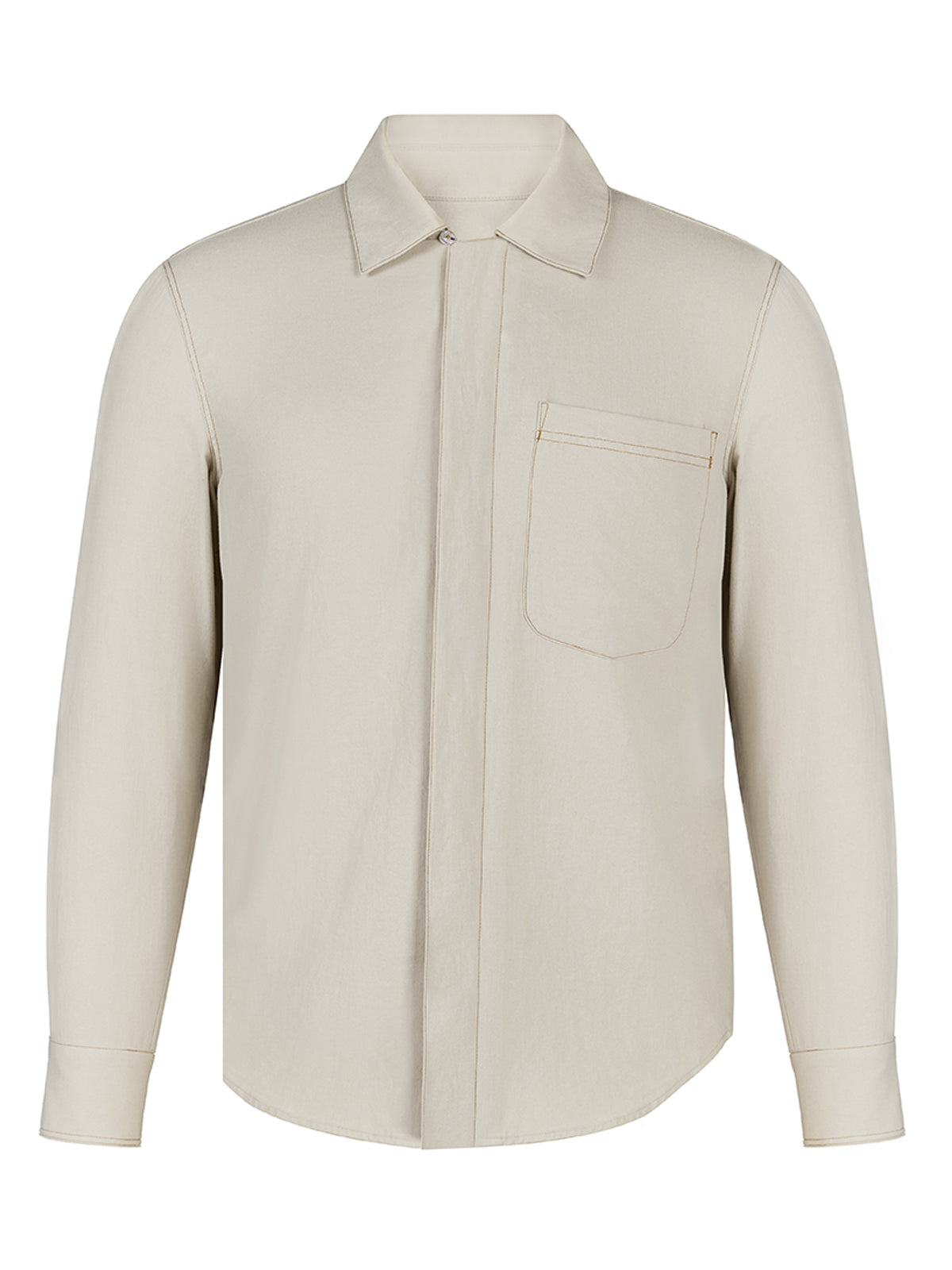 Klassisches Trachten Hemd Herrenhemd Karo in Beige