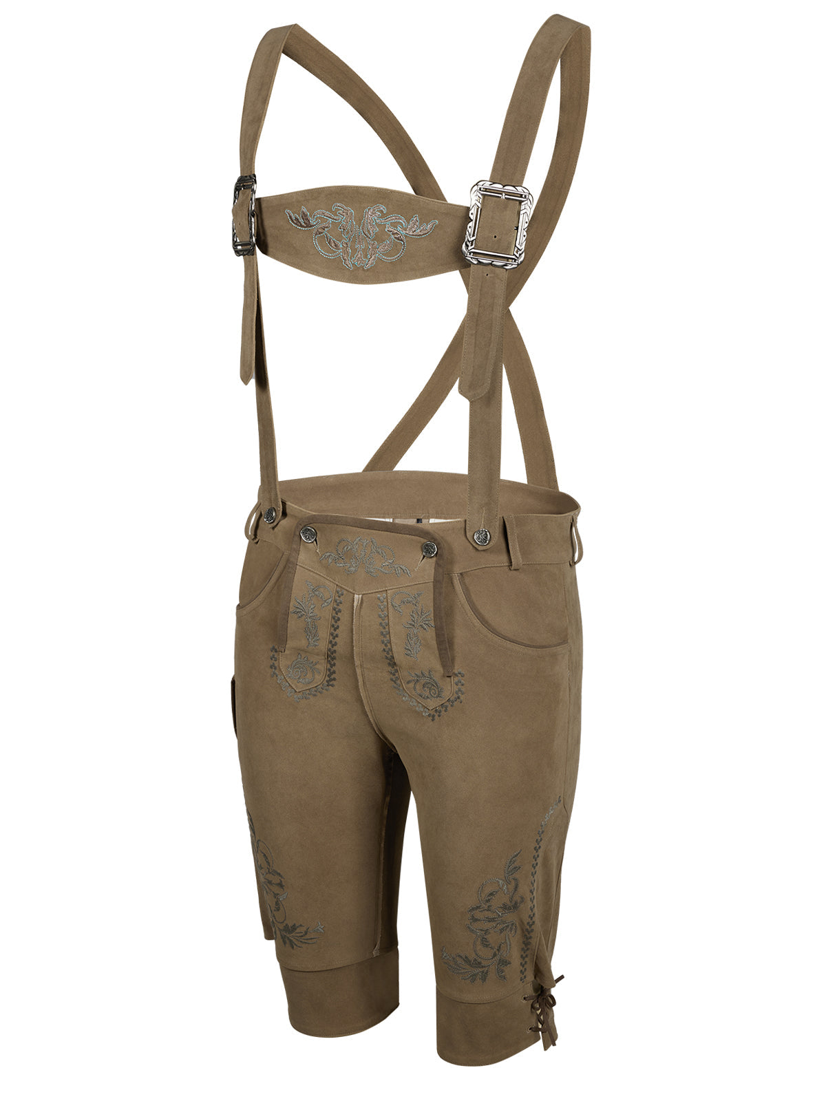 Premium Trachtenhose Norman In Dunkelsand aus Leder in Braun
