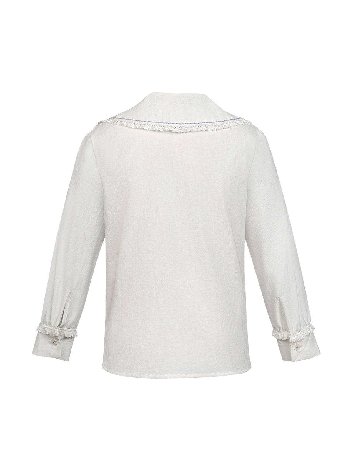 Klassische Dirndlbluse Kinder Bluse Momo für Oktoberfest in Weiß