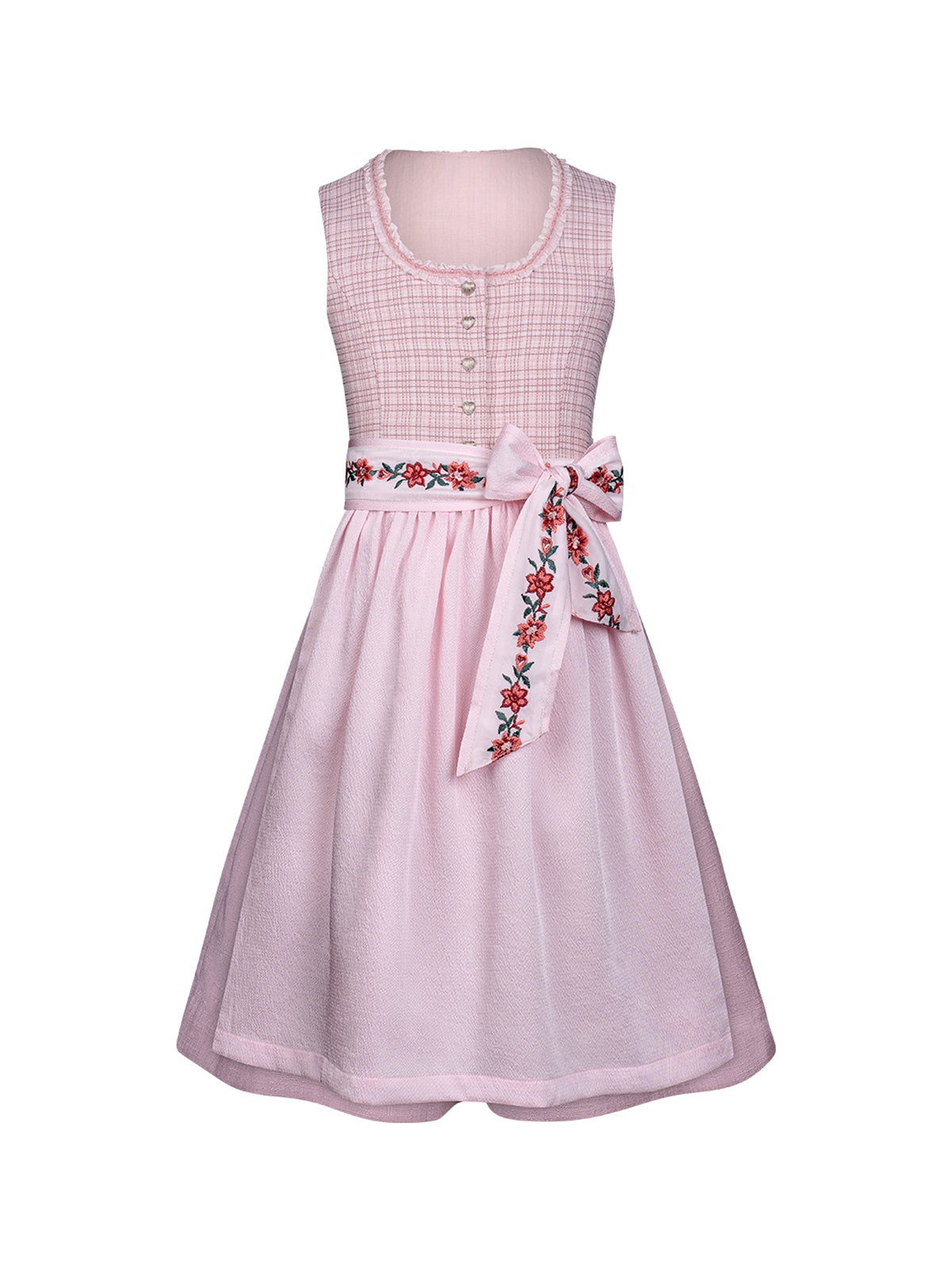 Damen Dirndl Kinder Dirndl Irene In Creme für Oktoberfest in Rosa