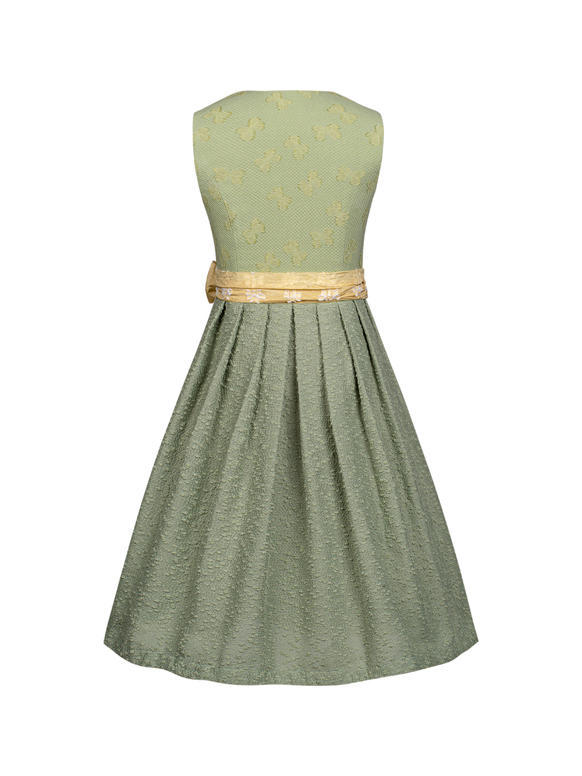 Dirndl Kinder Dirndl Kitt In Creme im traditionellen Trachtenstil in Grün