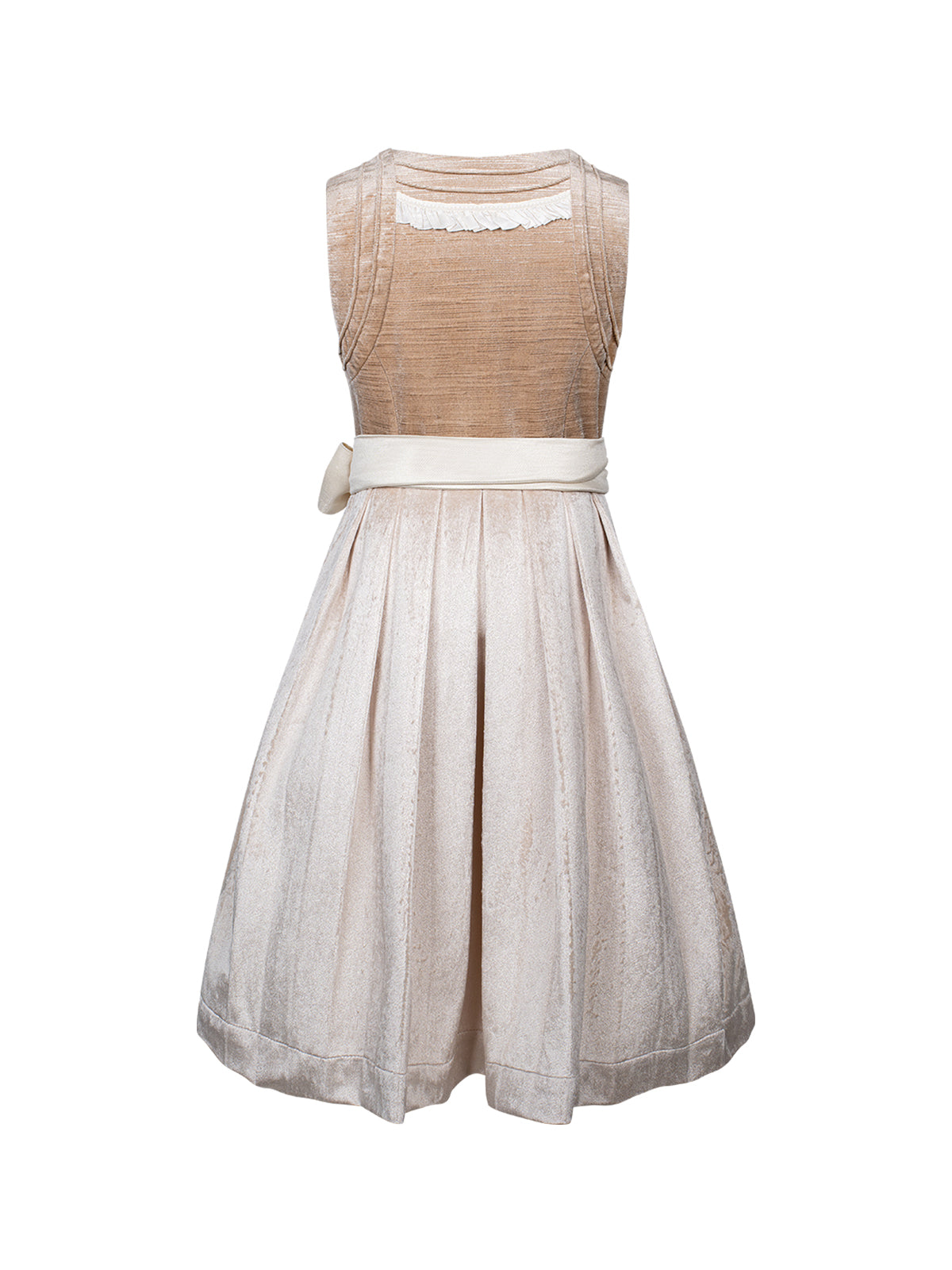 Trachtenkleid Kinder Dirndl Tiana In Creme mit elegantem Design in Braun