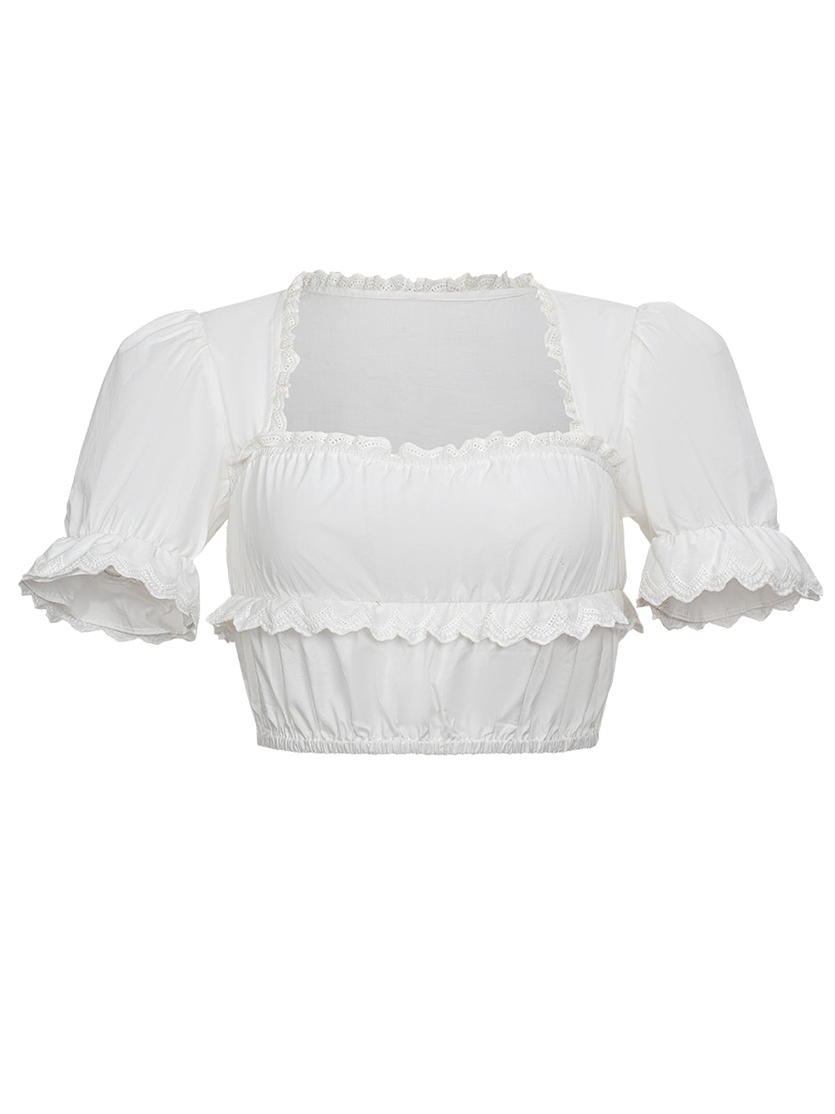 Spitzen Bluse Bluse Terri zum Dirndl Look in Weiß