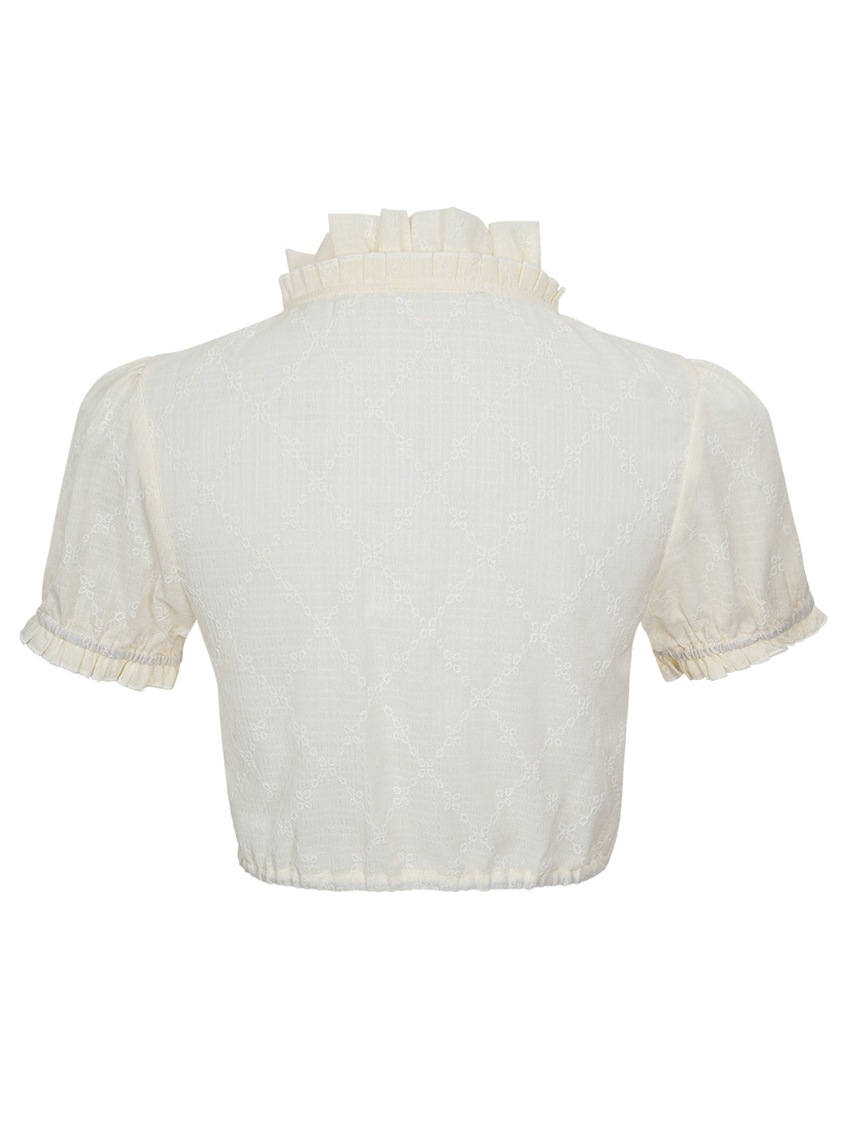 Damen Trachtenbluse Bluse Musselin In Weiss im festlichen Stil in Weiß