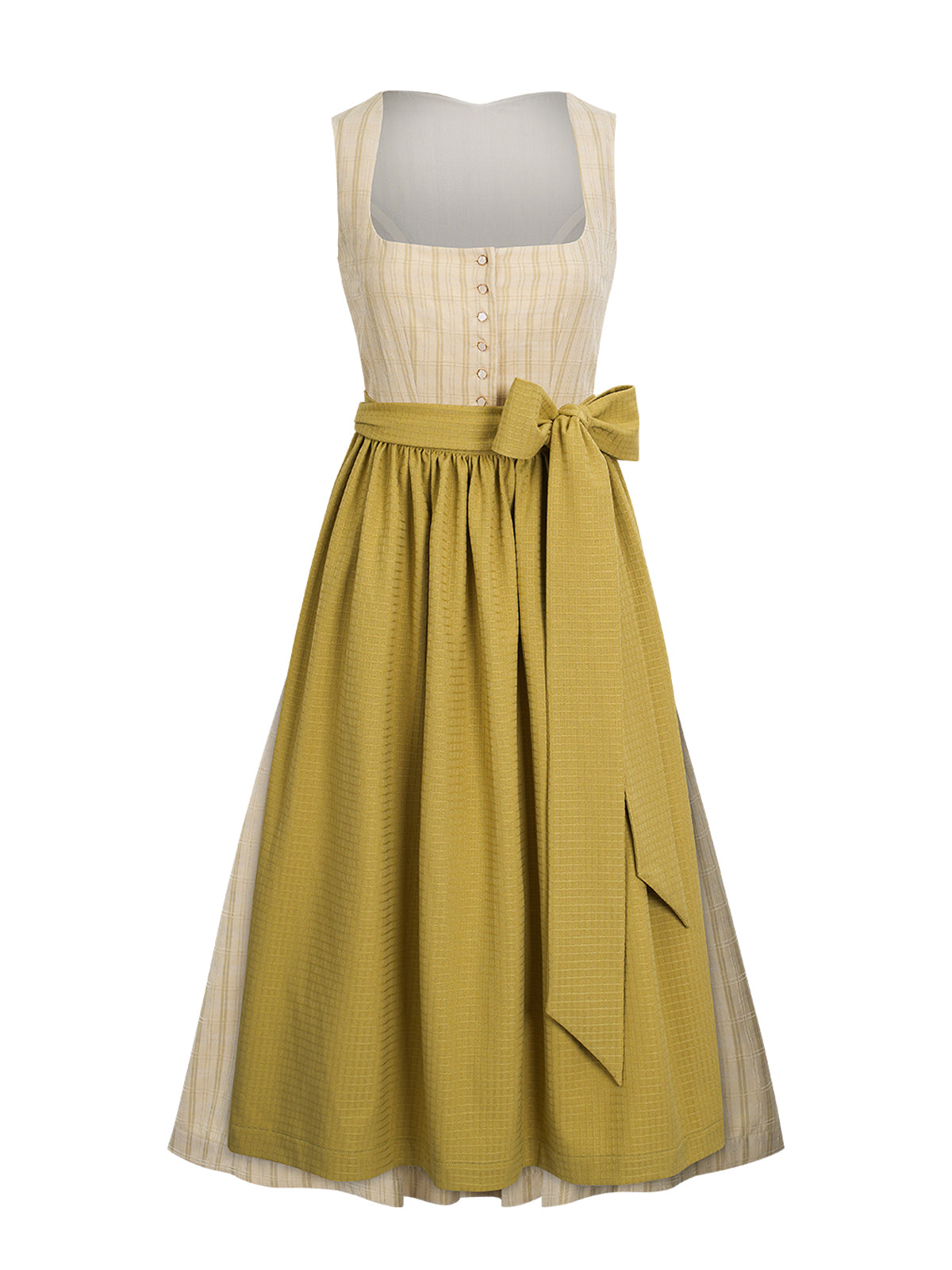 Dirndl Juna im traditionellen Trachtenstil in Grün