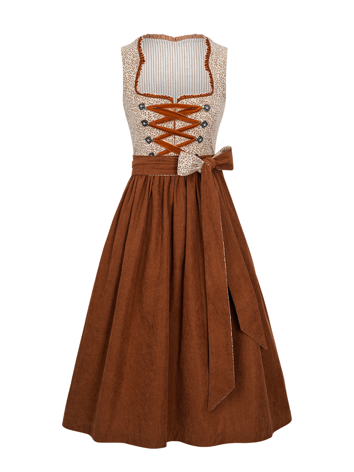Dirndl Tammy im traditionellen Trachtenstil in Braun