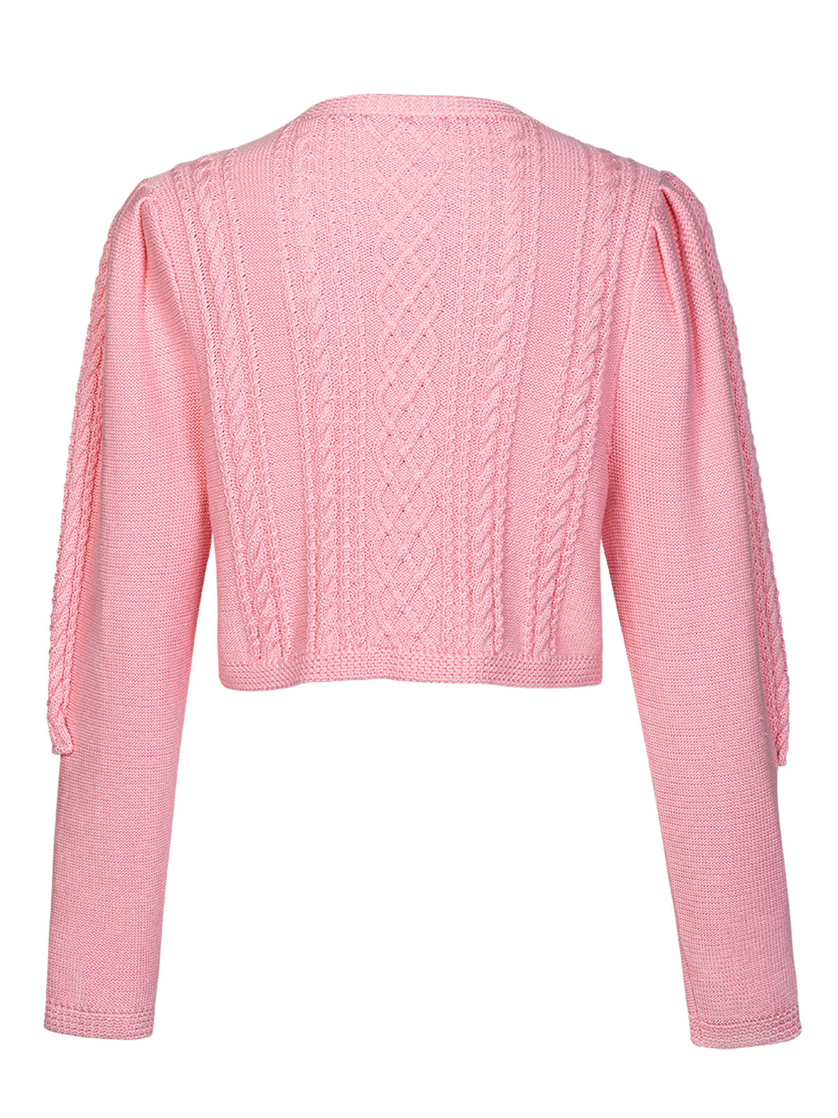 Trachtenjacke Strickjacke Martha In Rosa im klassischen Alpenstil