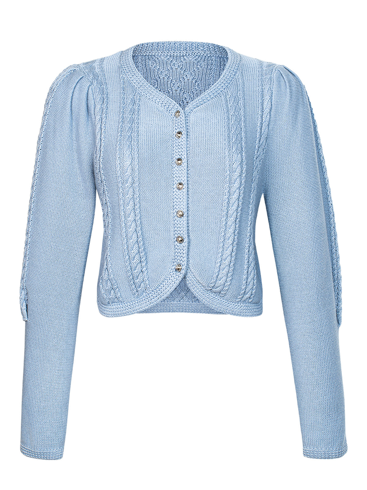 Janker Strickjacke Martha In Blau für Herren und Damen Trachtenmode