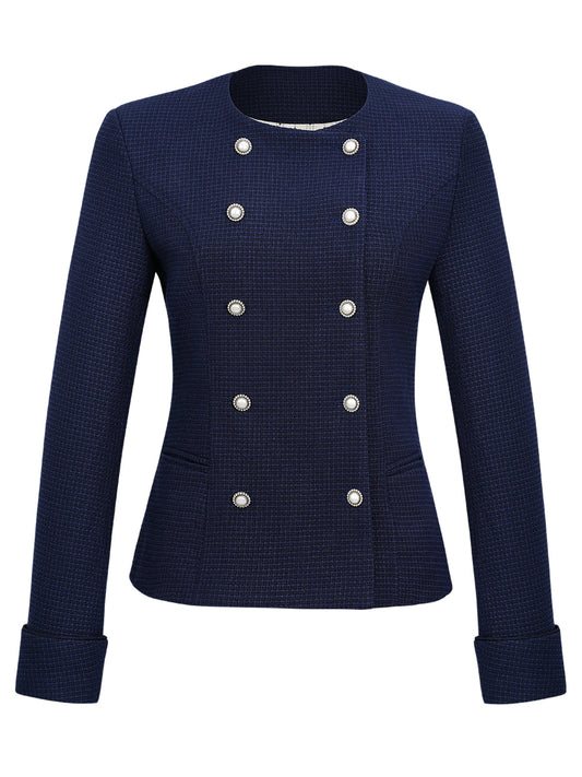 Bayerischer Janker Damenjacke Josie In Blau mit traditionellem Stil