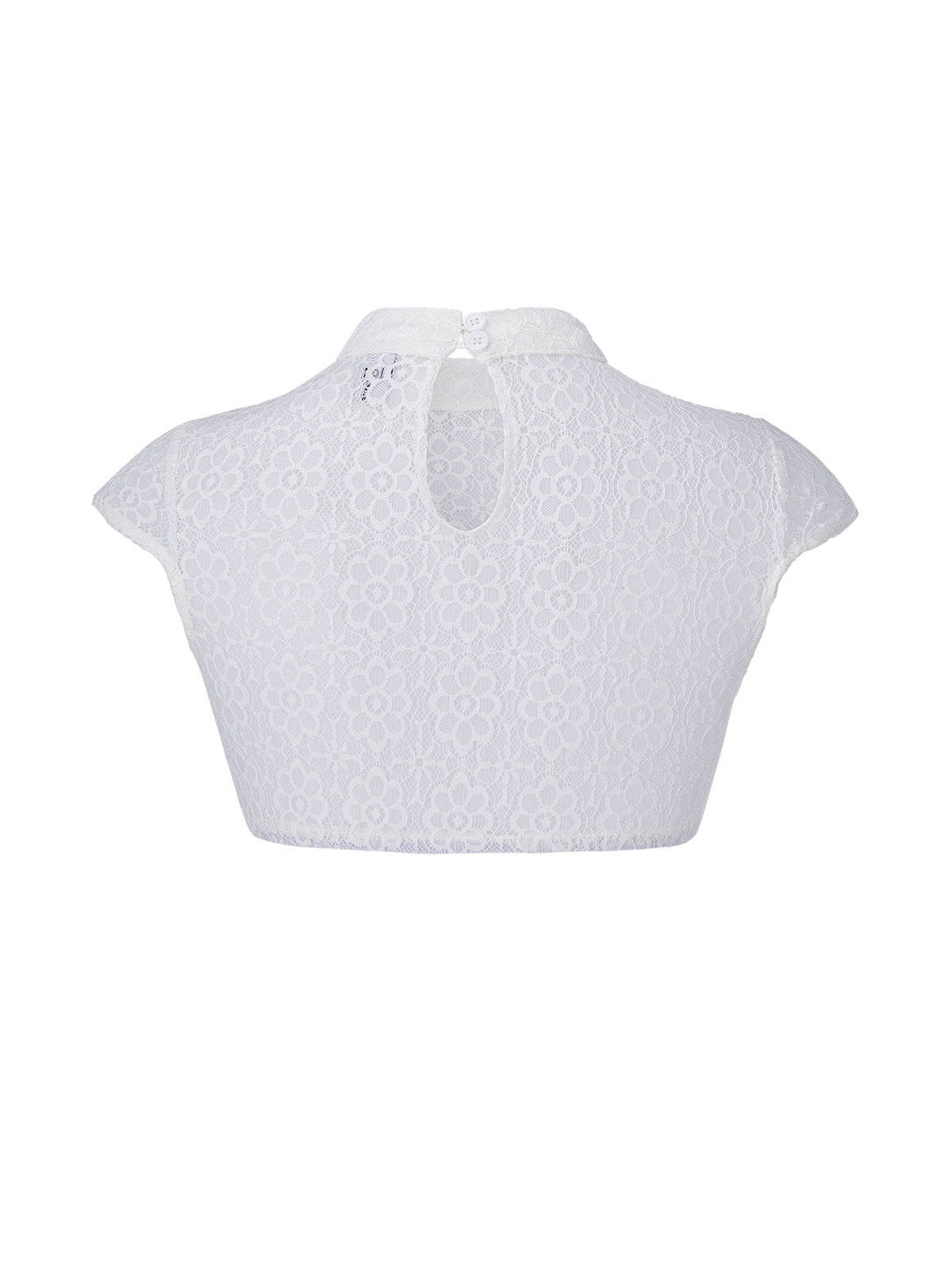 Klassische Dirndlbluse Bluse Eudora Weiss für Oktoberfest in Weiß