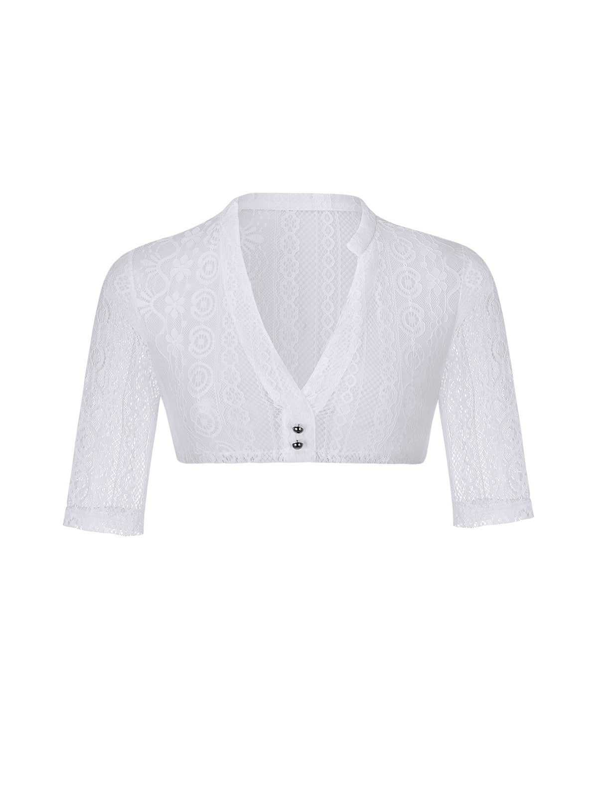 Damen Trachtenbluse Bluse Resola im festlichen Stil in Weiß