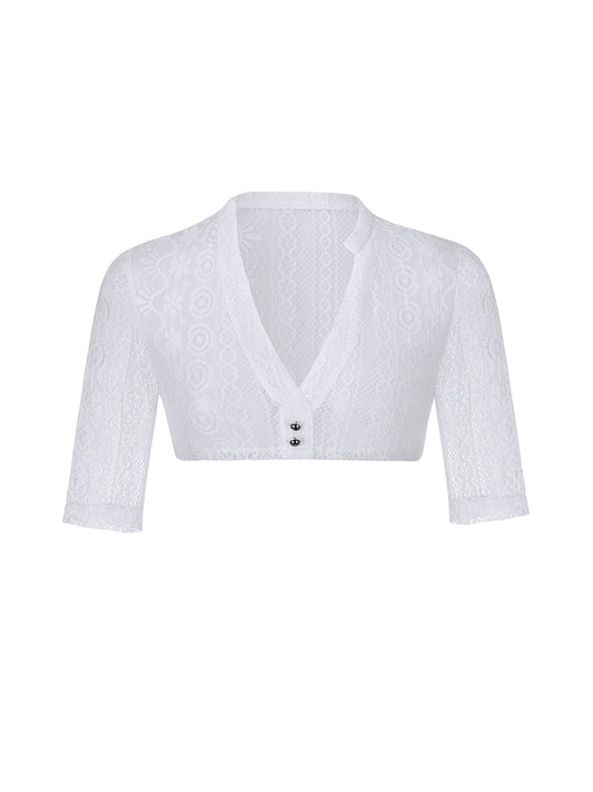 Damen Trachtenbluse Bluse Resola im festlichen Stil in Weiß