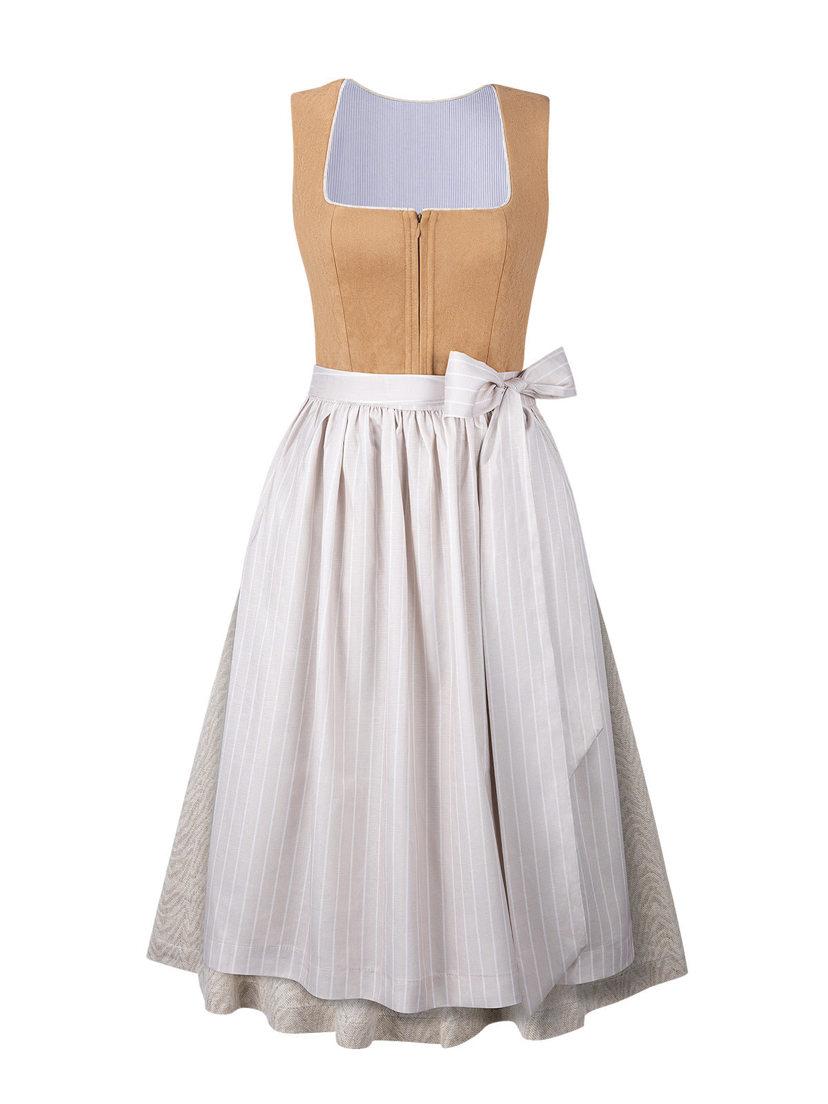Festliches Dirndl Freda In Khaki für die Wiesn in Braun