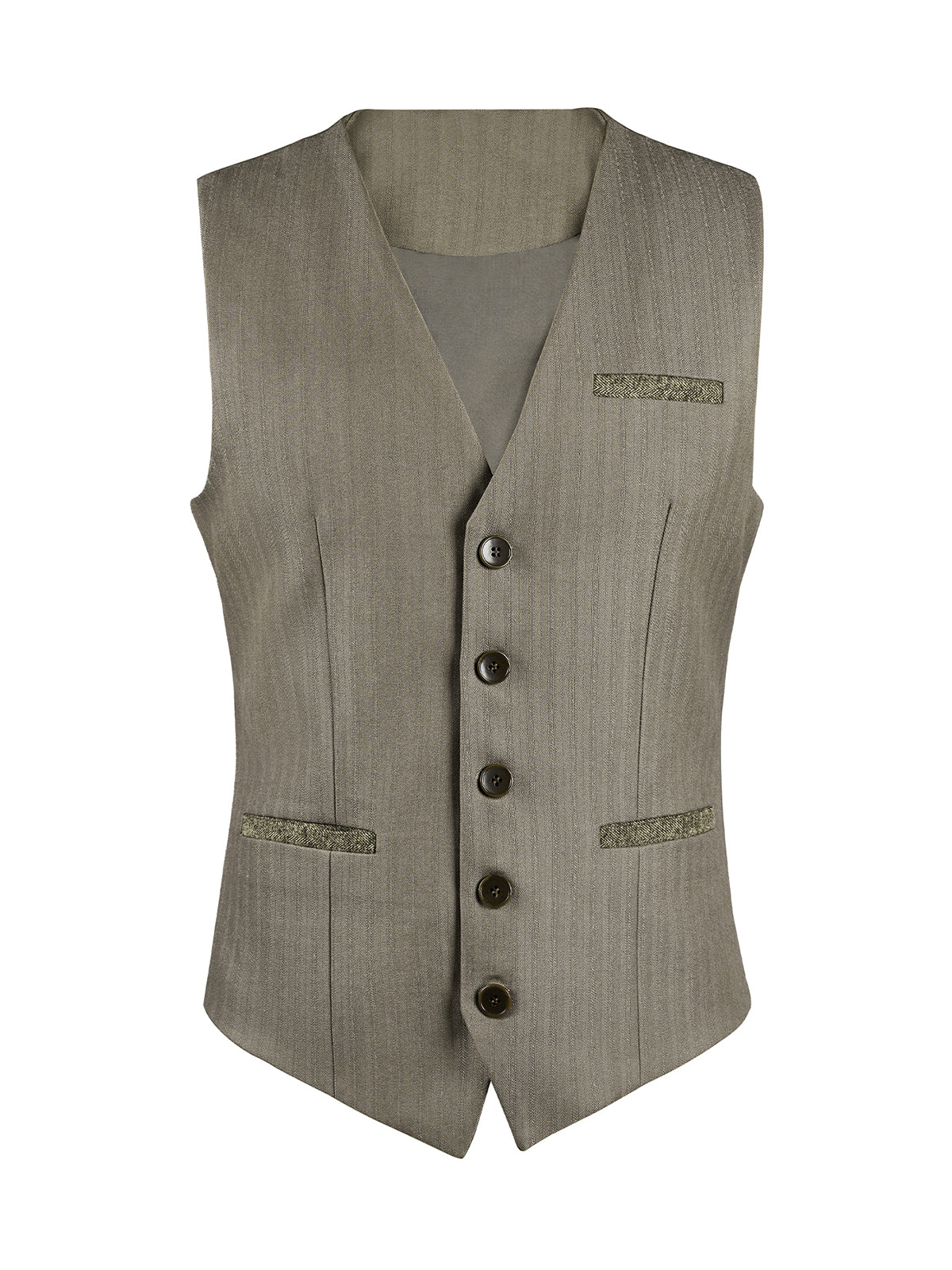 Klassische Weste Herrenweste Leon Brown zum Trachten Outfit in Braun