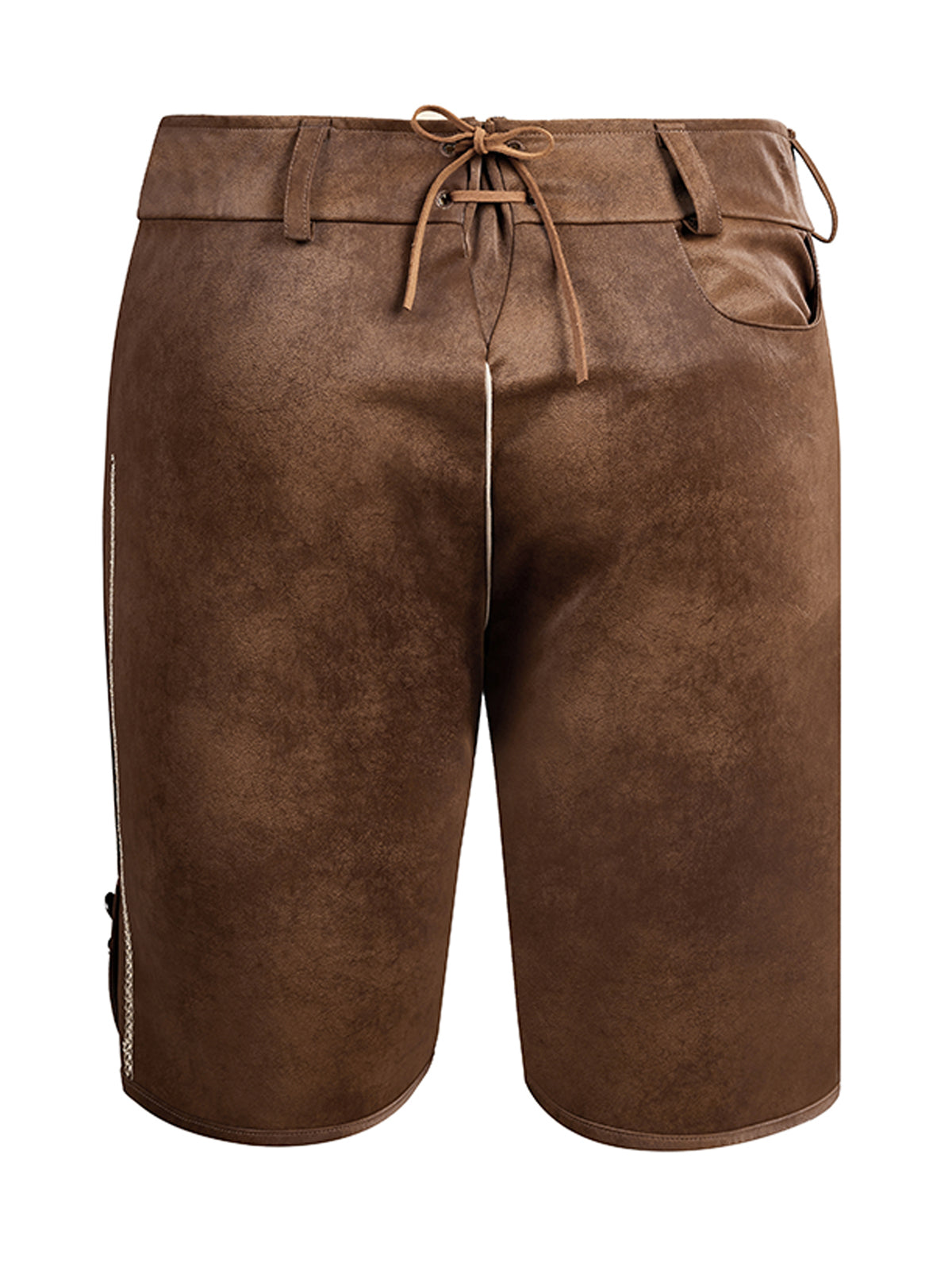 Premium Trachtenhose Tarius In Antibraune aus Leder