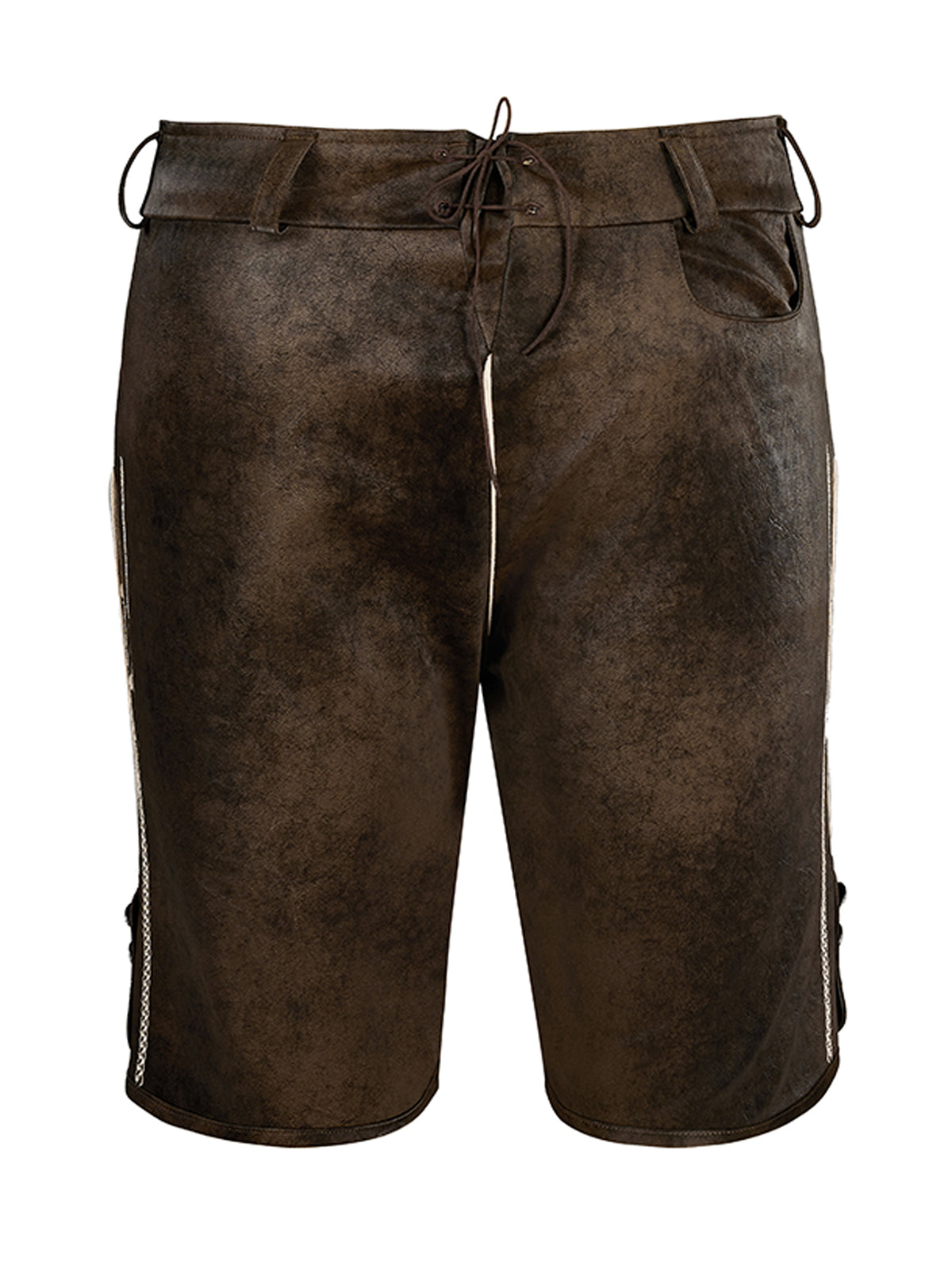 Traditionelle Trachten Lederhose Tarius In Dunkelbraune für Herren