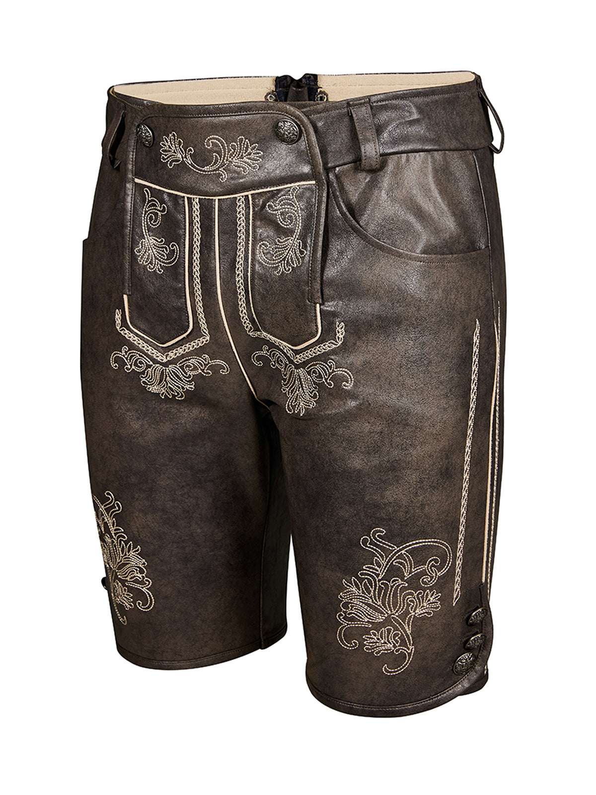 Oktoberfest Lederhose Tarius In Steinbraune mit klassischem Look