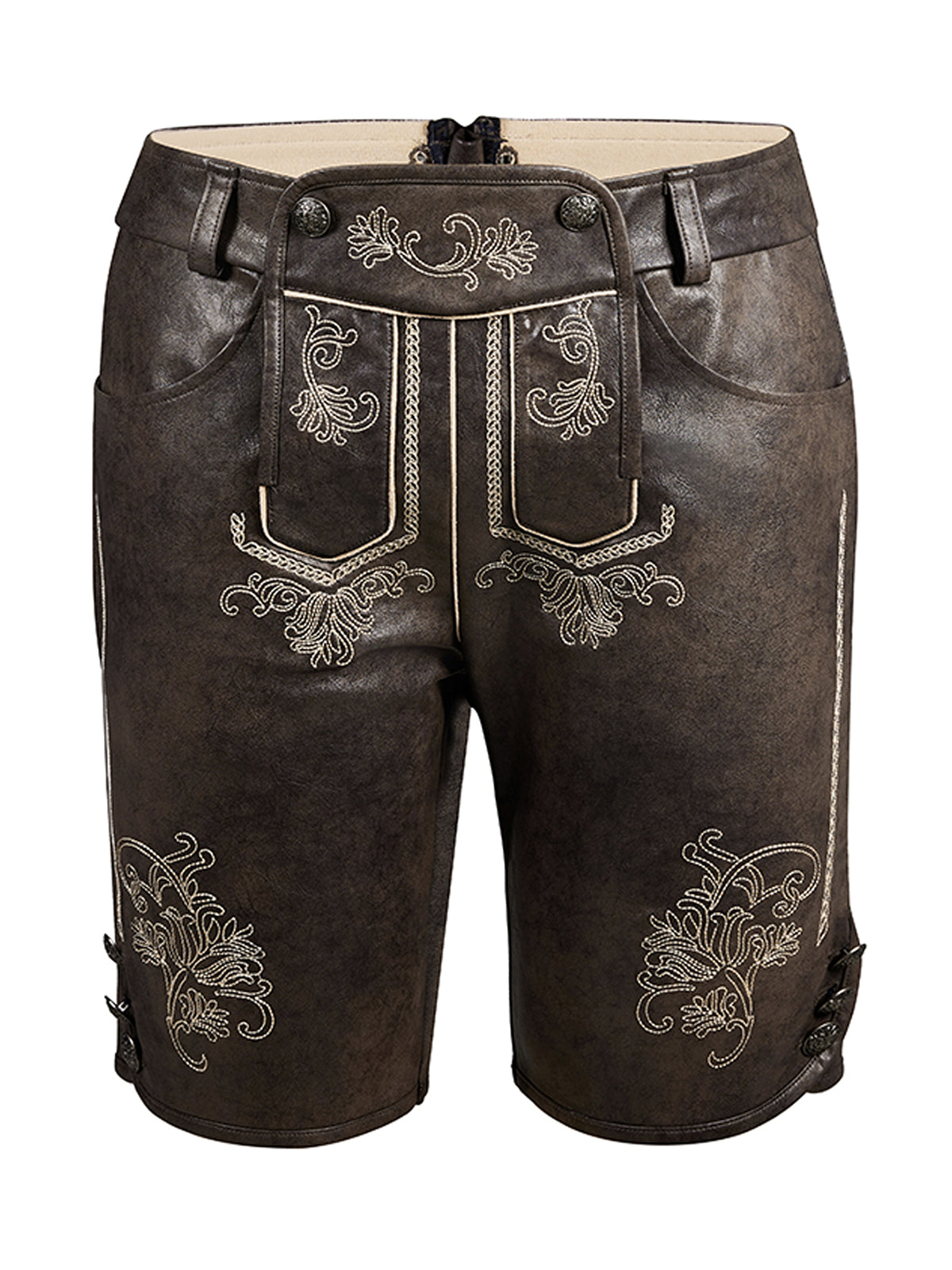 Oktoberfest Lederhose Tarius In Steinbraune mit klassischem Look