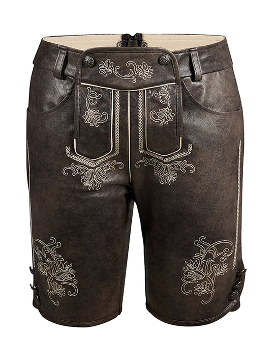 Oktoberfest Lederhose Tarius In Steinbraune mit klassischem Look
