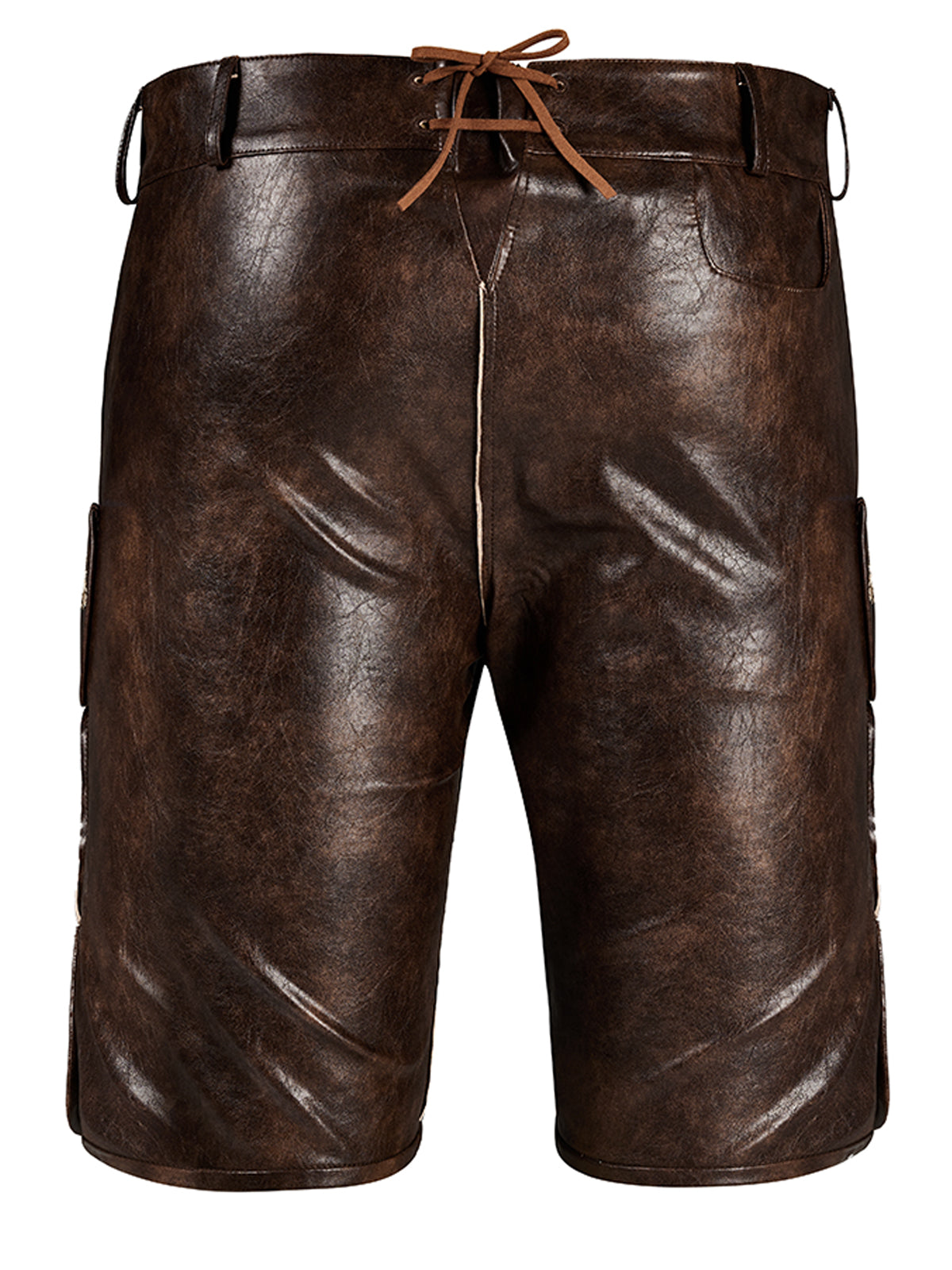Herren Lederhose Ludwig In Antibraune im bayerischen Trachtenstil