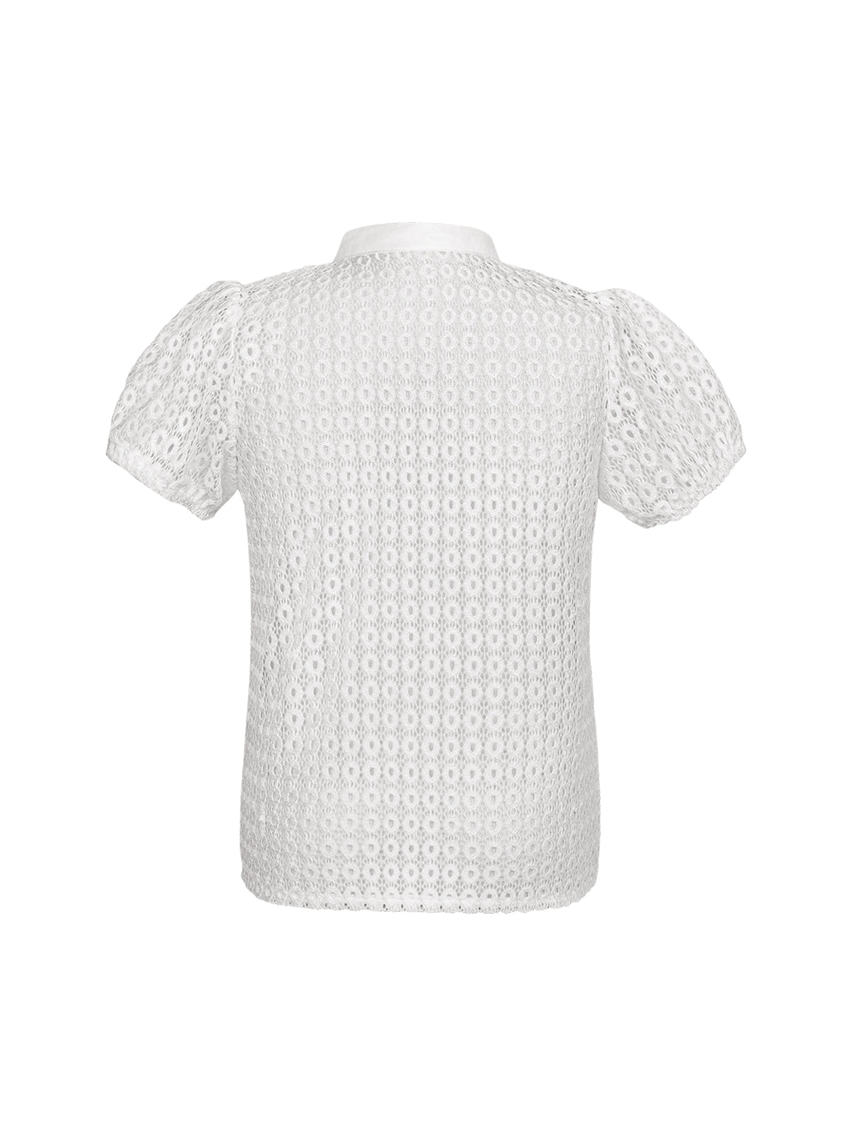 Damen Trachtenbluse Kinder Bluse Turin im festlichen Stil in Weiß