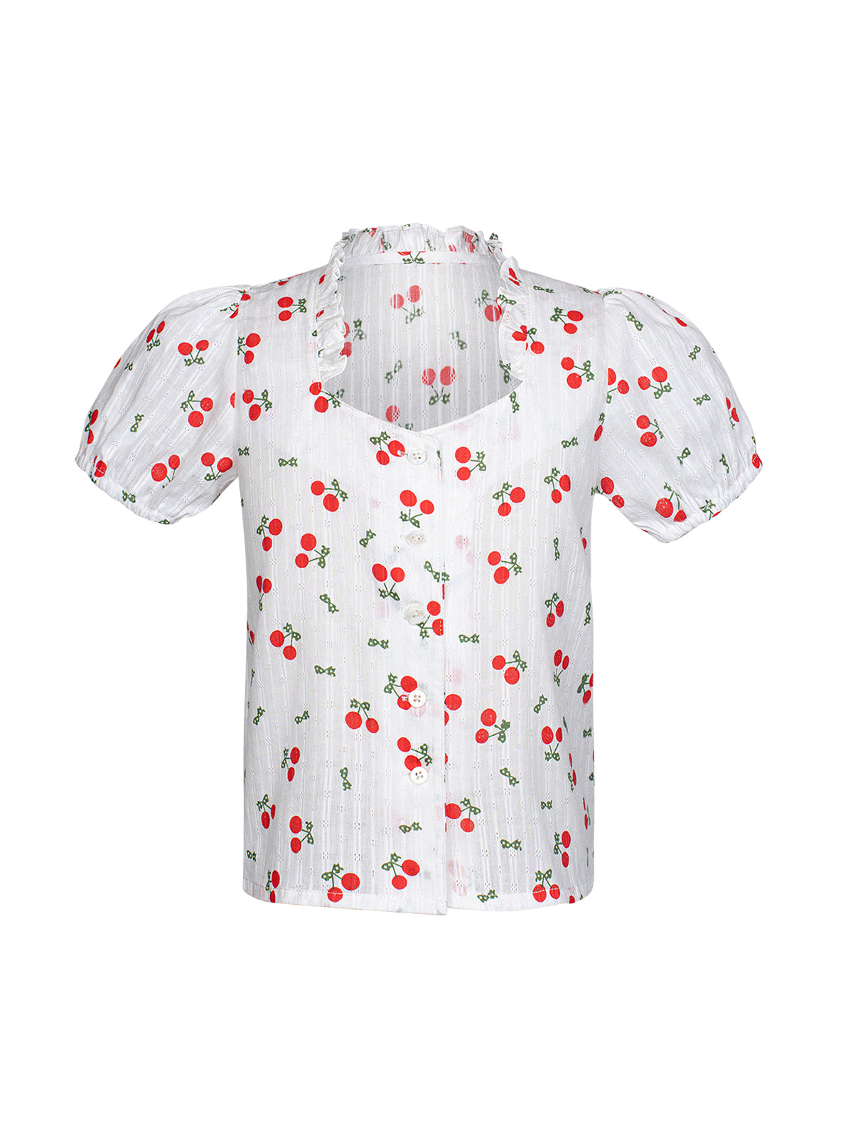Edle Trachtenbluse Kinder Bluse Sofia Cherry für Damen in Weiß