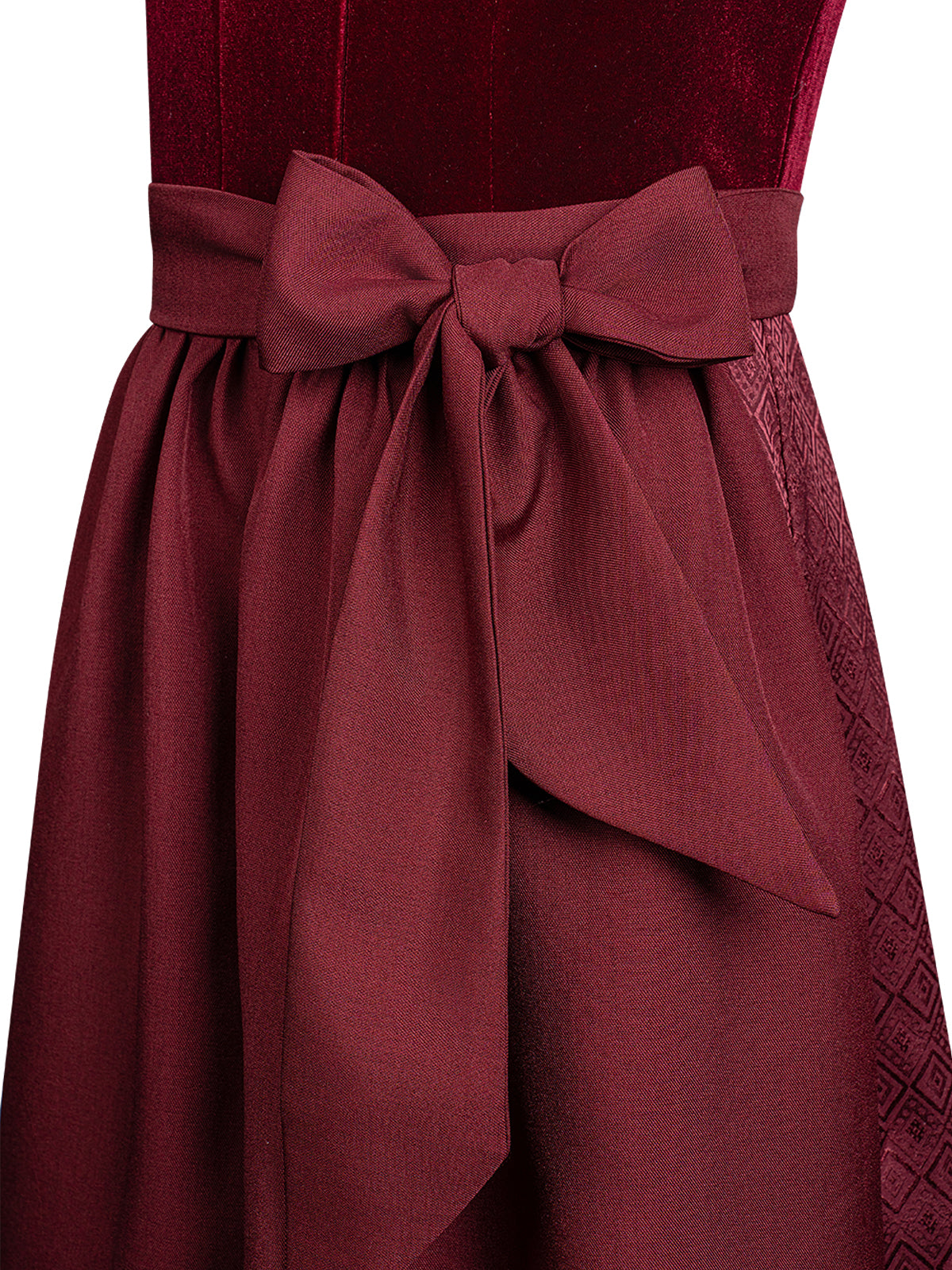 Dirndl Kinder Dirndl Klaudia In Creme im traditionellen Trachtenstil in Rot