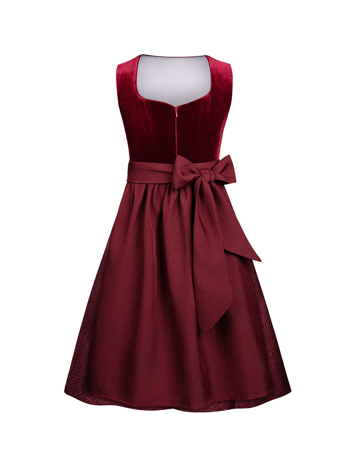 Dirndl Kinder Dirndl Klaudia In Creme im traditionellen Trachtenstil in Rot