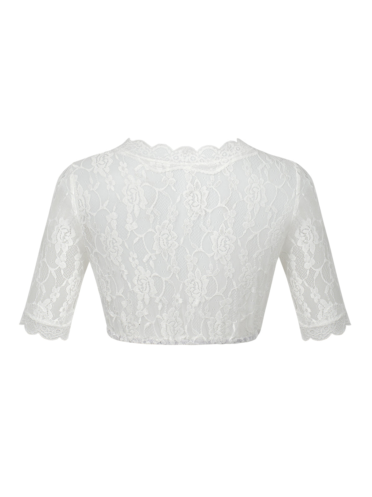 Damen Trachtenbluse Bluse Anette In Weiss im festlichen Stil in Weiß