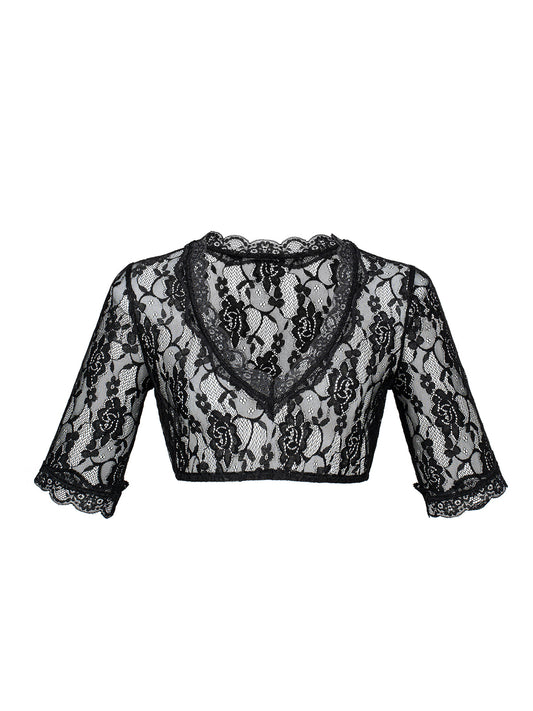 Spitzen Bluse Bluse Anette In Schwarz zum Dirndl Look