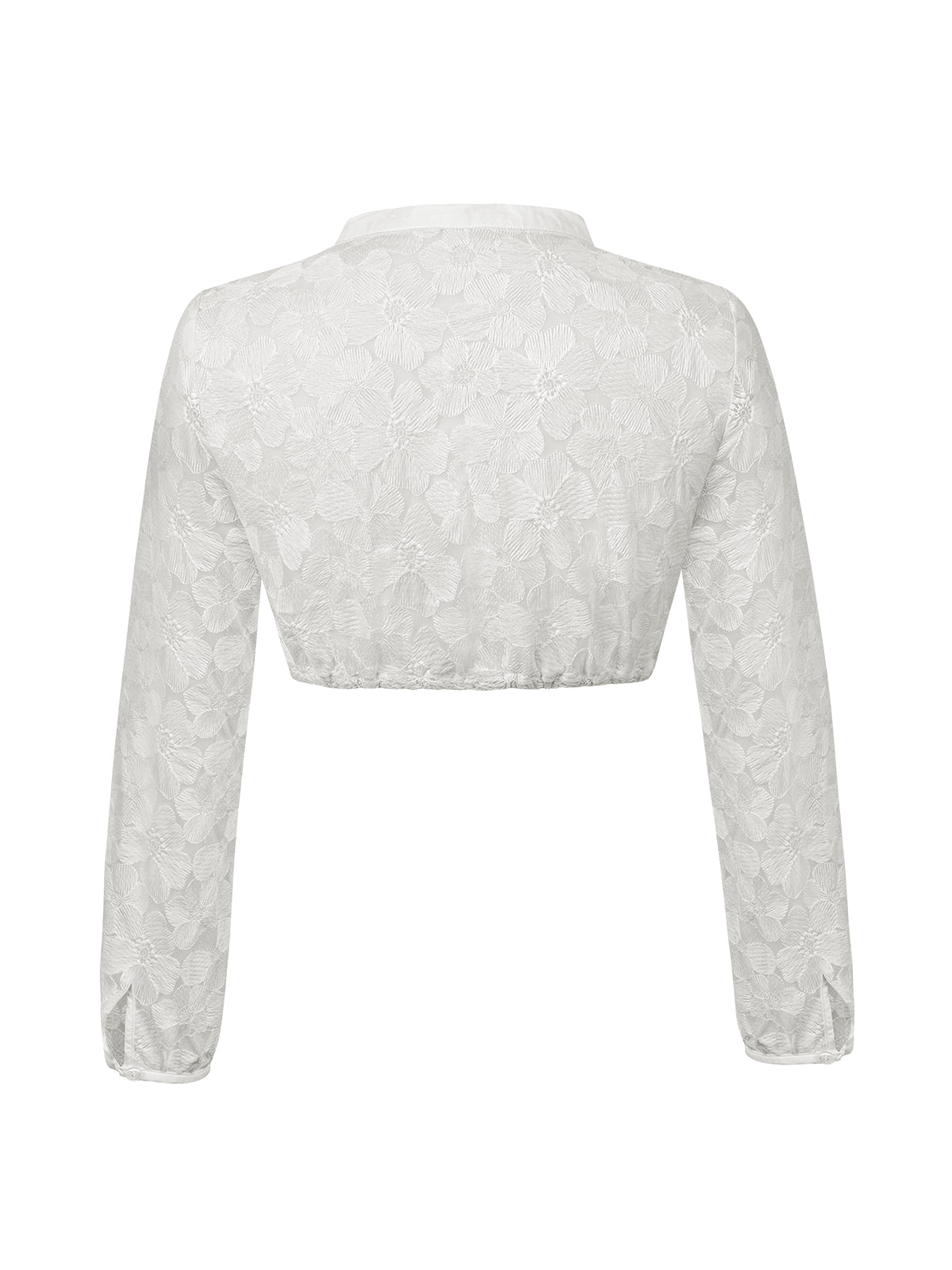 Edle Trachtenbluse Bluse Emma für Damen in Weiß