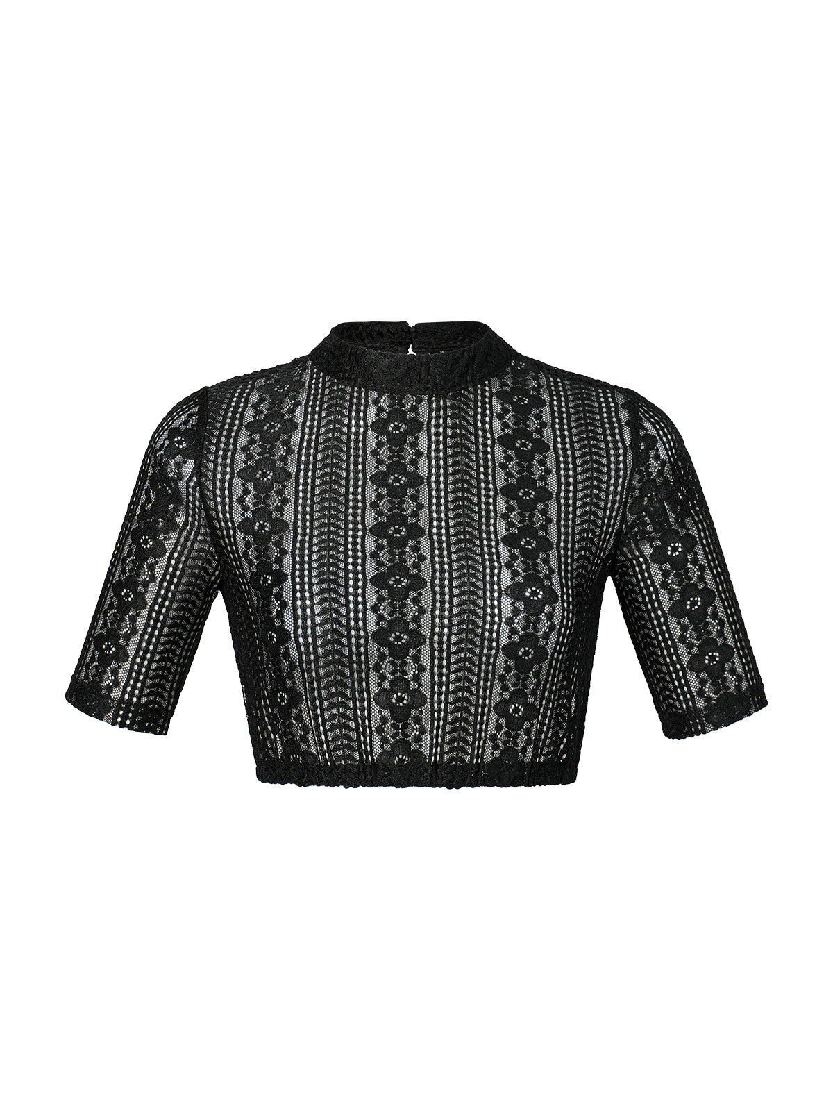 Spitzen Bluse Bluse Inga zum Dirndl Look in Schwarz