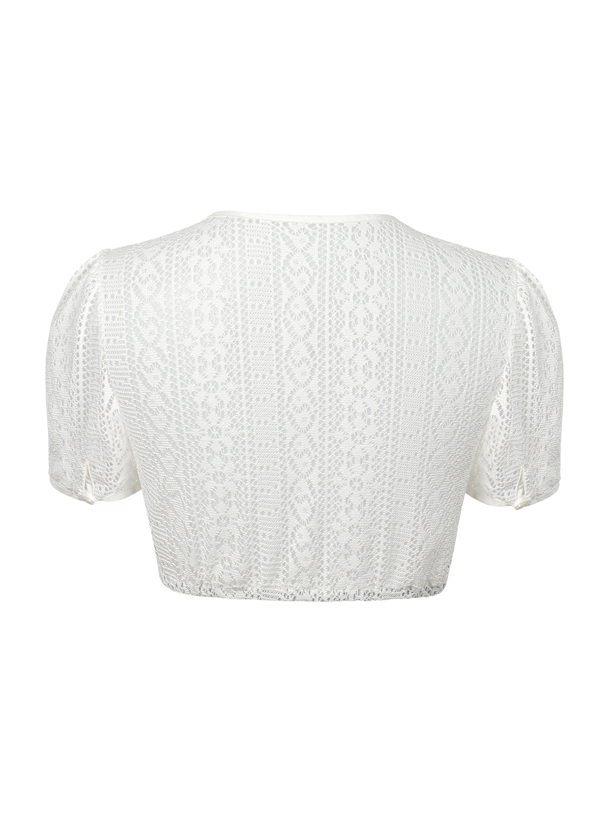 Dirndlbluse Bluse Iliana mit elegantem Trachten Design in Weiß
