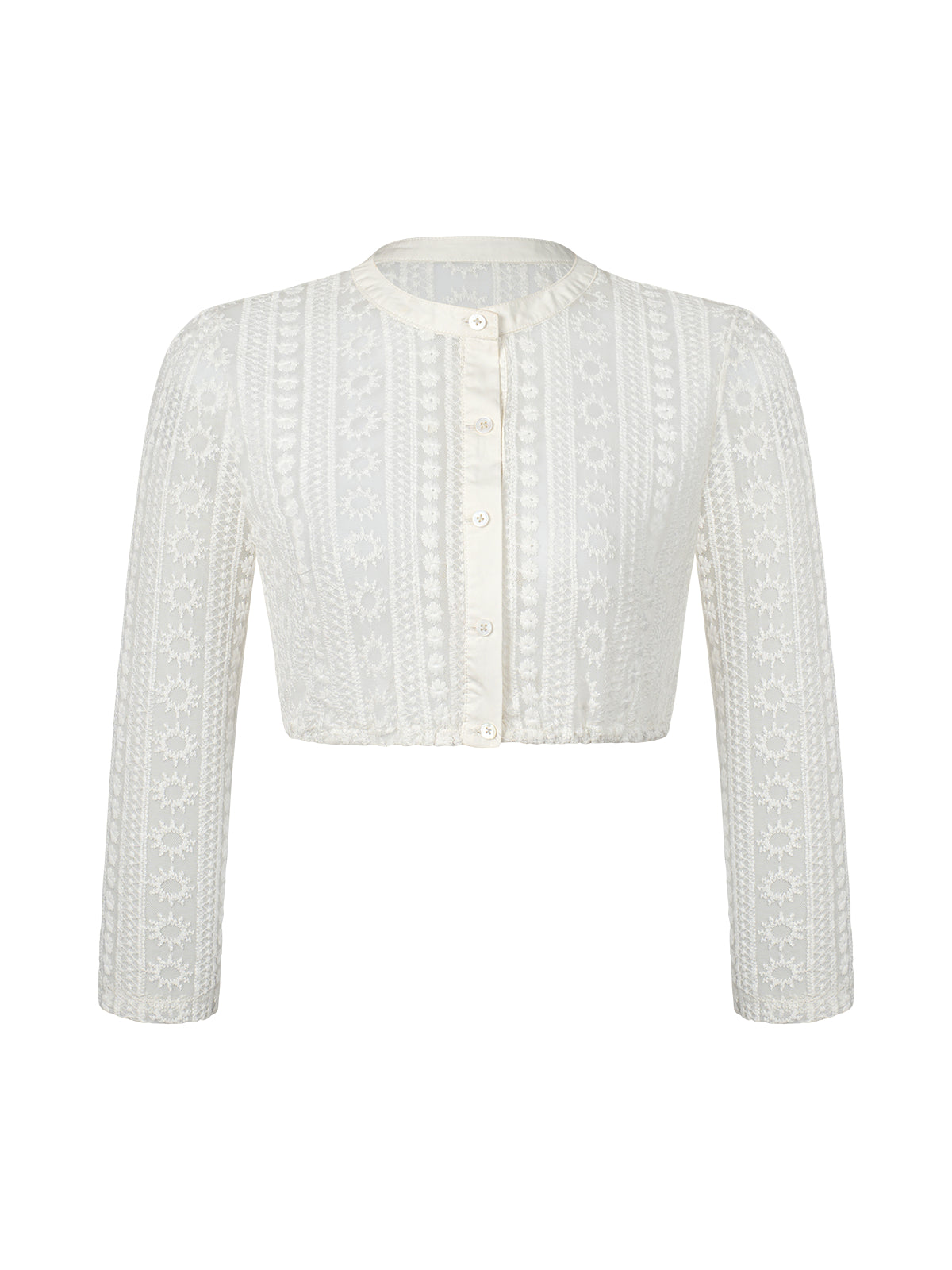 Klassische Dirndlbluse Bluse Wenny für Oktoberfest in Weiß