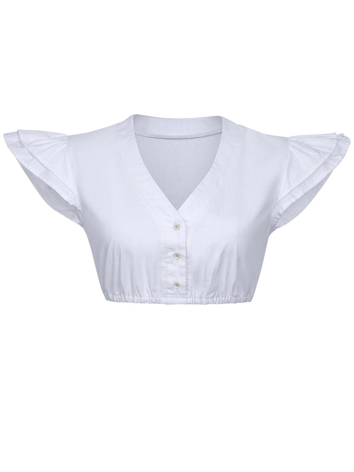 Klassische Dirndlbluse Bluse Sue für Oktoberfest in Weiß
