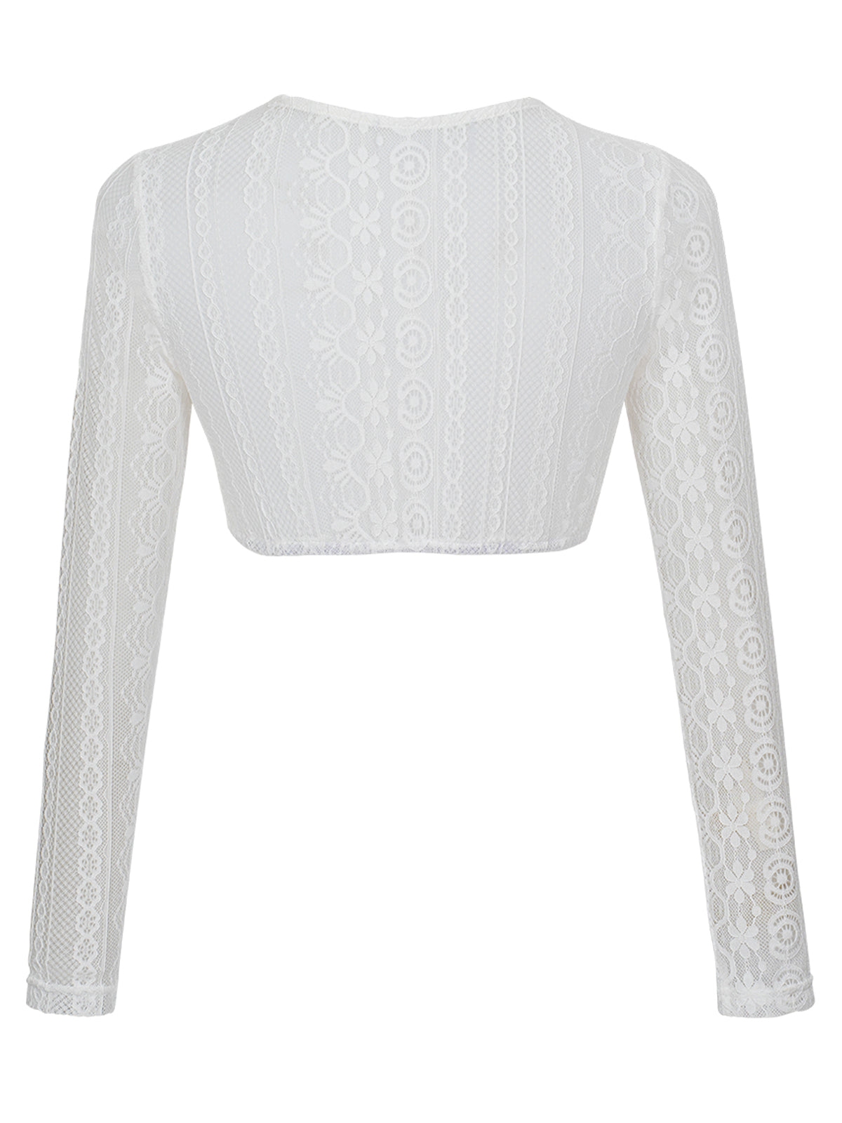Klassische Dirndlbluse Bluse Chiara In Weiss für Oktoberfest in Weiß