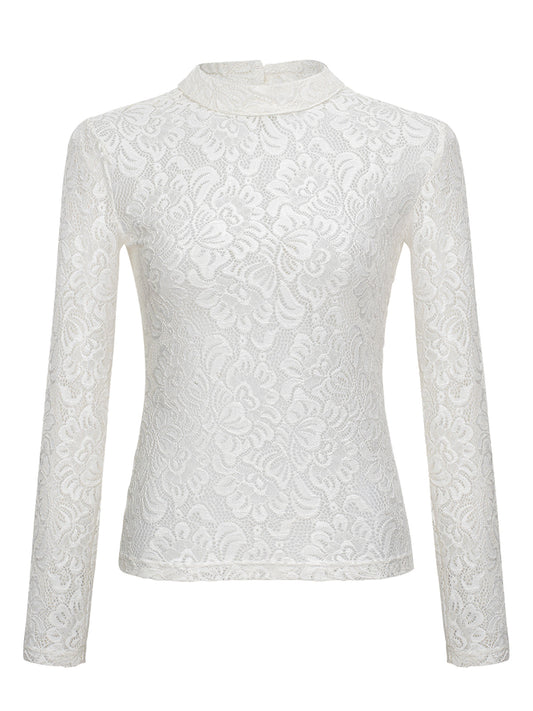 Damen Trachtenbluse Spitzenbluse Manie im festlichen Stil in Weiß