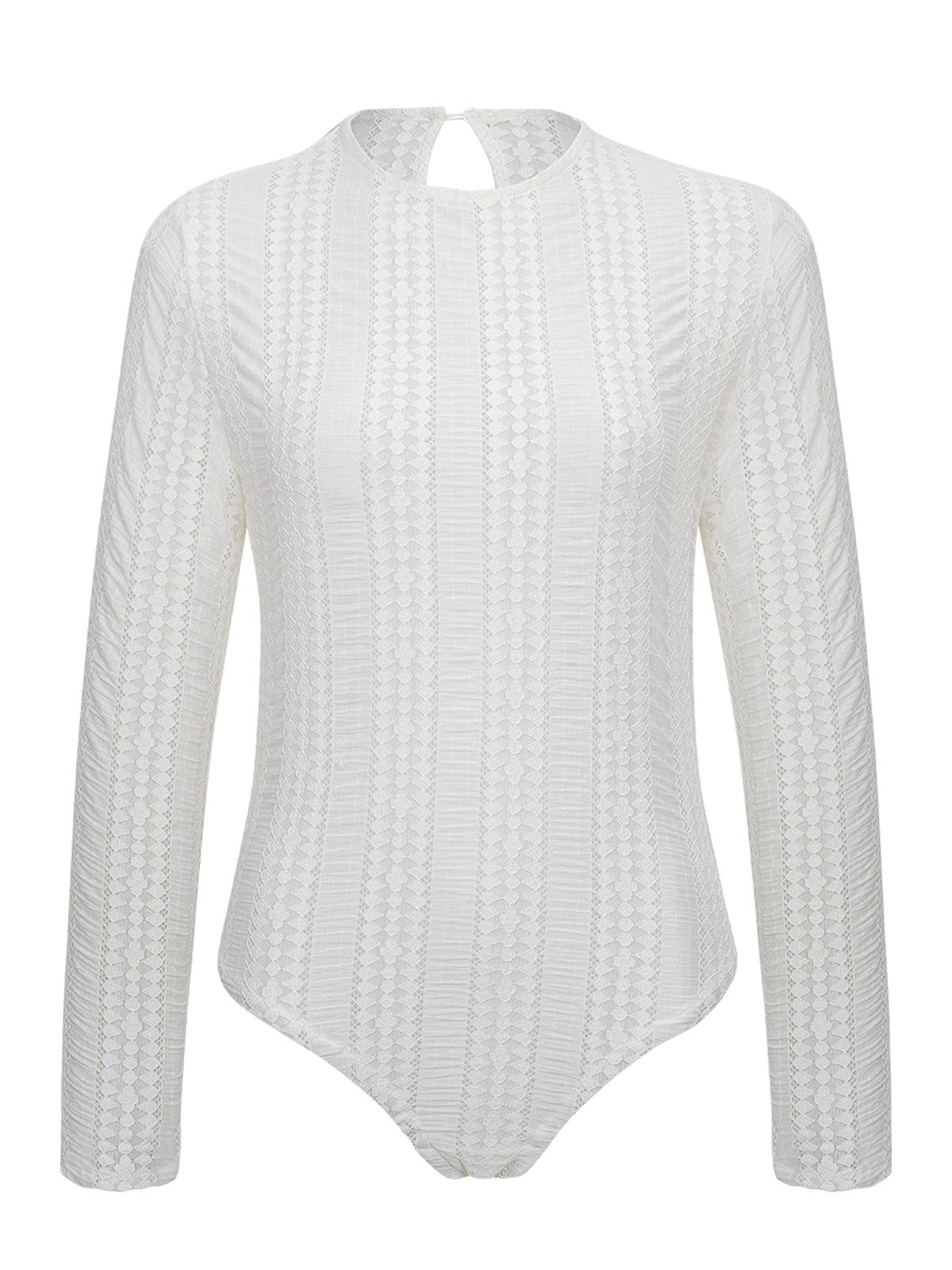 Dirndlbluse Body Patty mit elegantem Trachten Design in Weiß