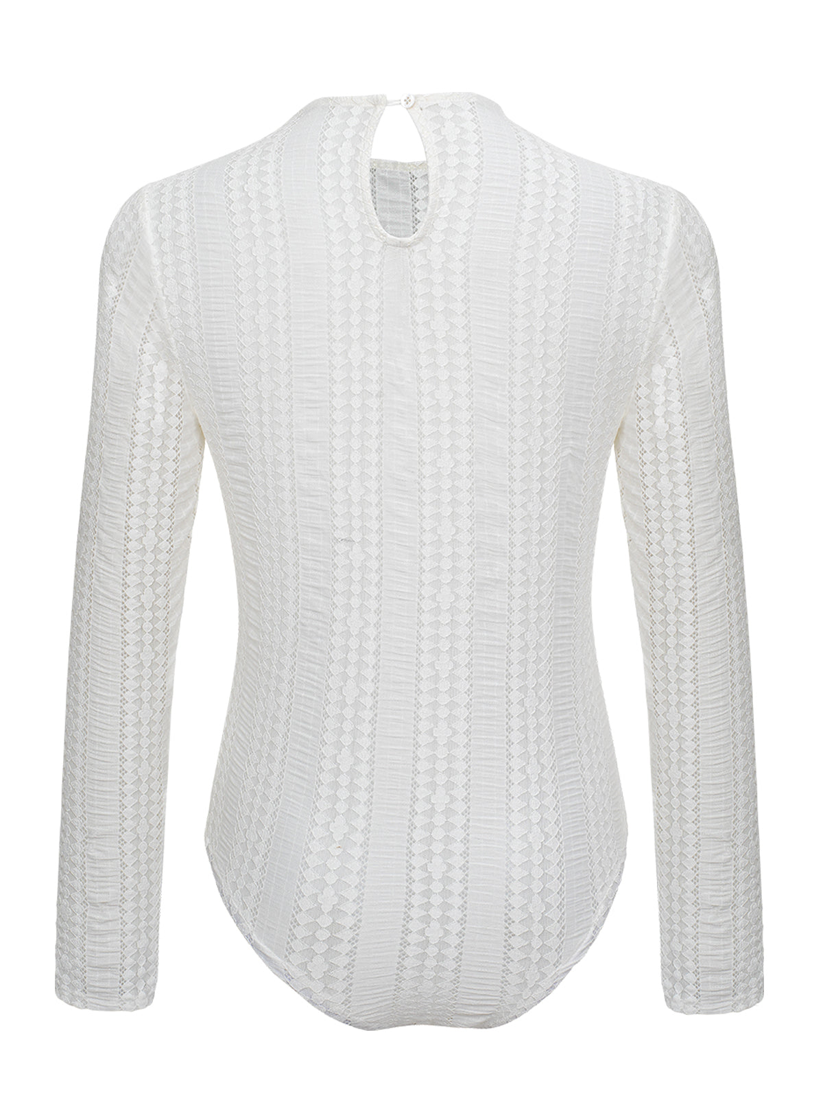 Dirndlbluse Body Patty mit elegantem Trachten Design in Weiß