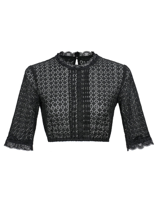 Damen Trachtenbluse Bluse Kiana In Schwarze im festlichen Stil