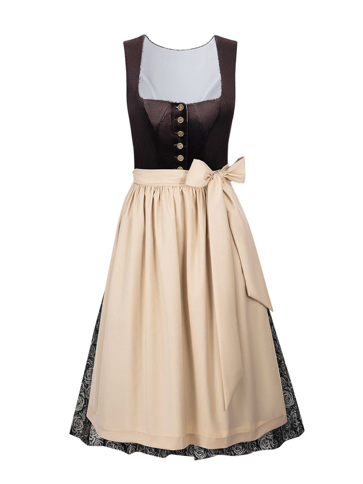 Trachtenkleid Nicole In Braun mit elegantem Design
